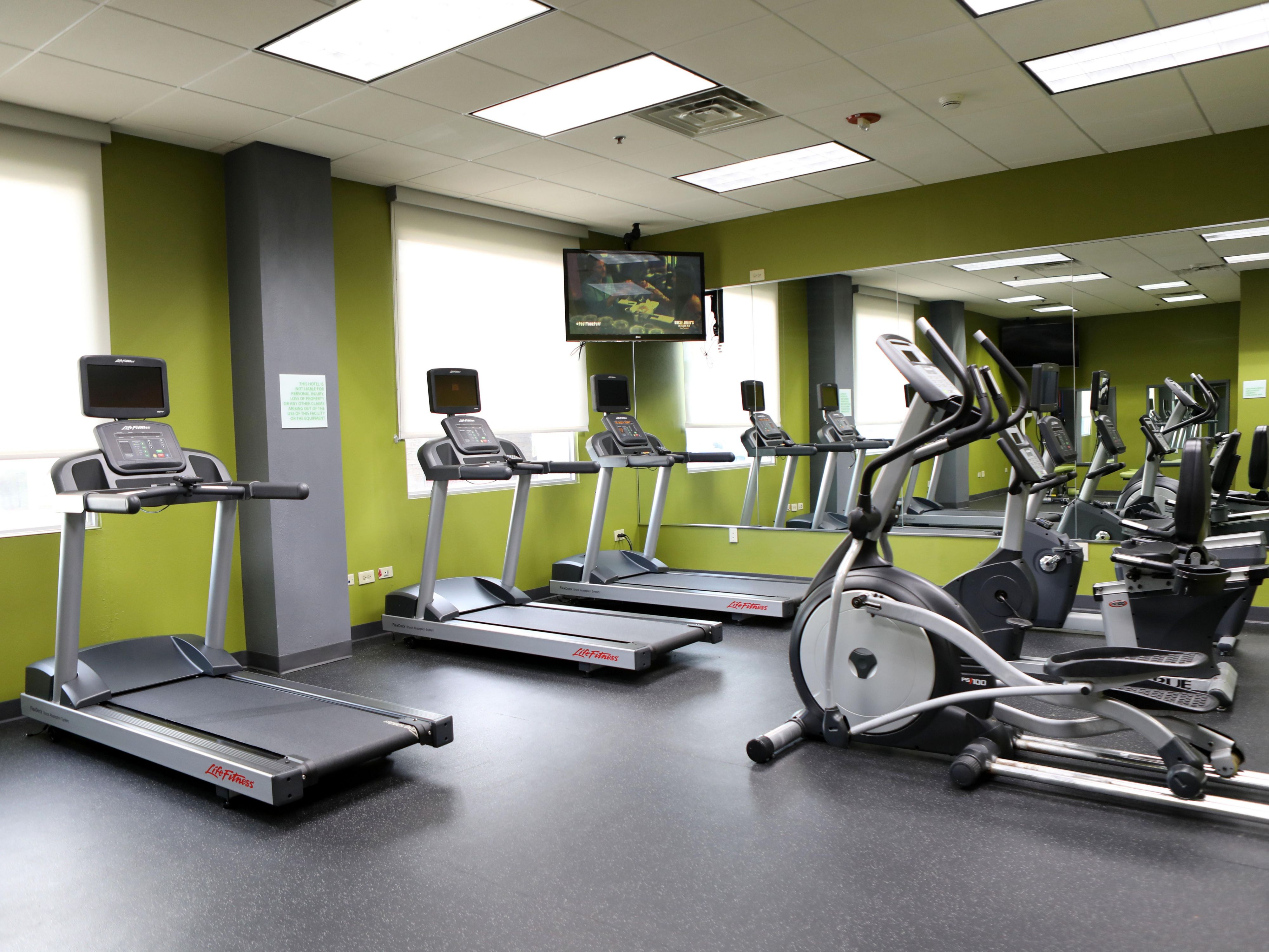 Modern Fitness Room with Extensive Options.