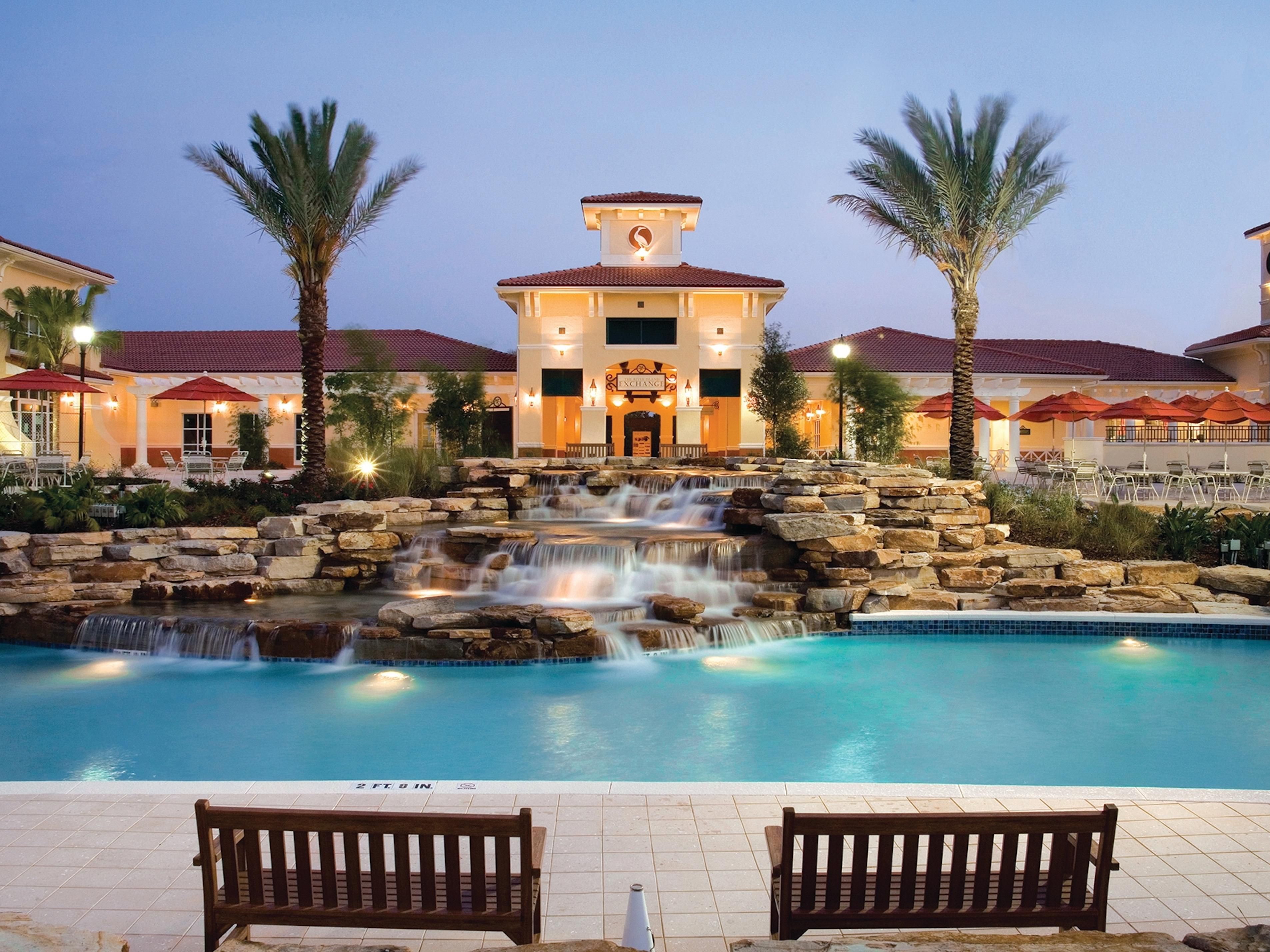Orange Lake Exchange and pool view.