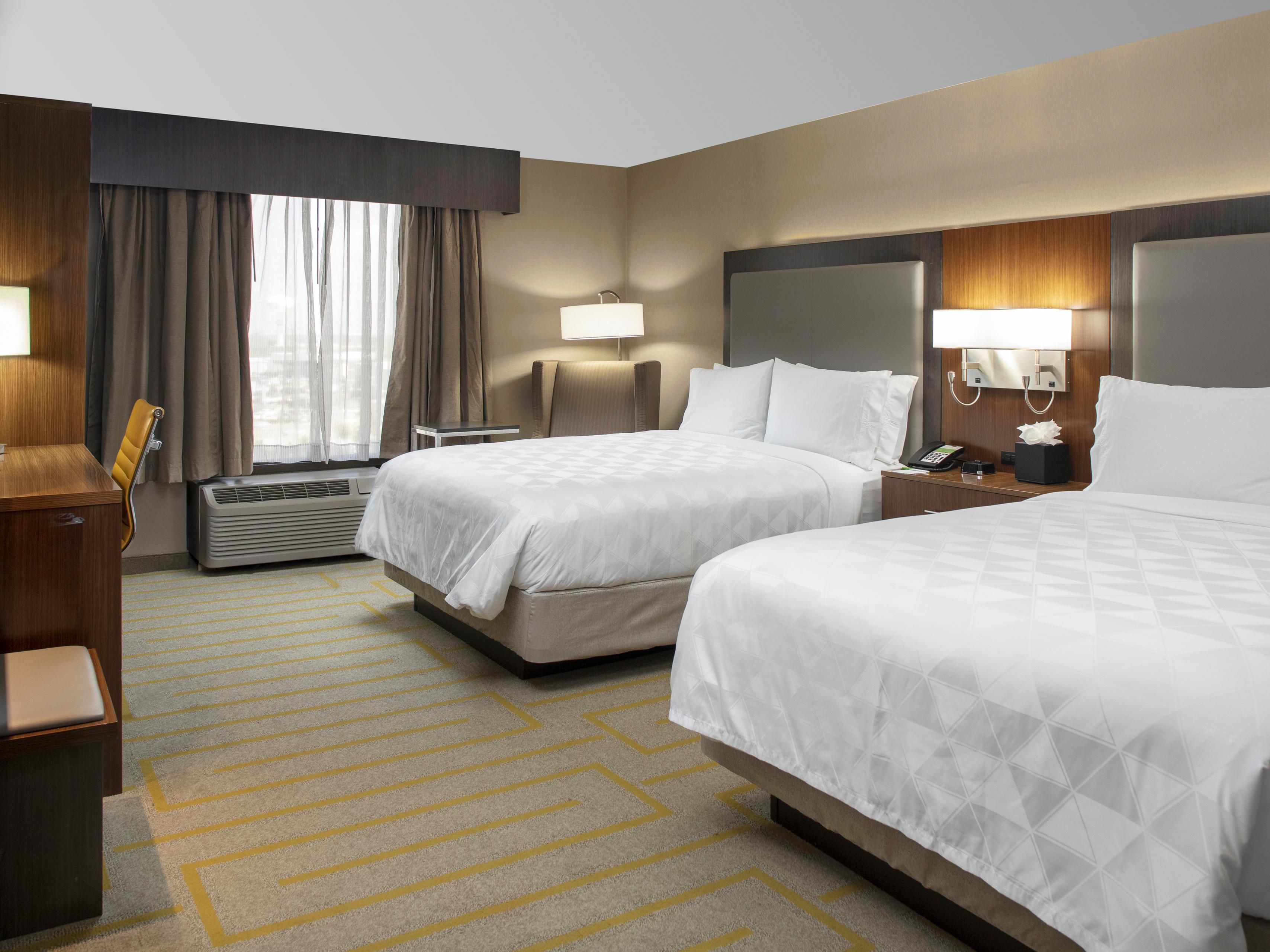 Groups enjoy our spacious and comfortable double queen rooms.     