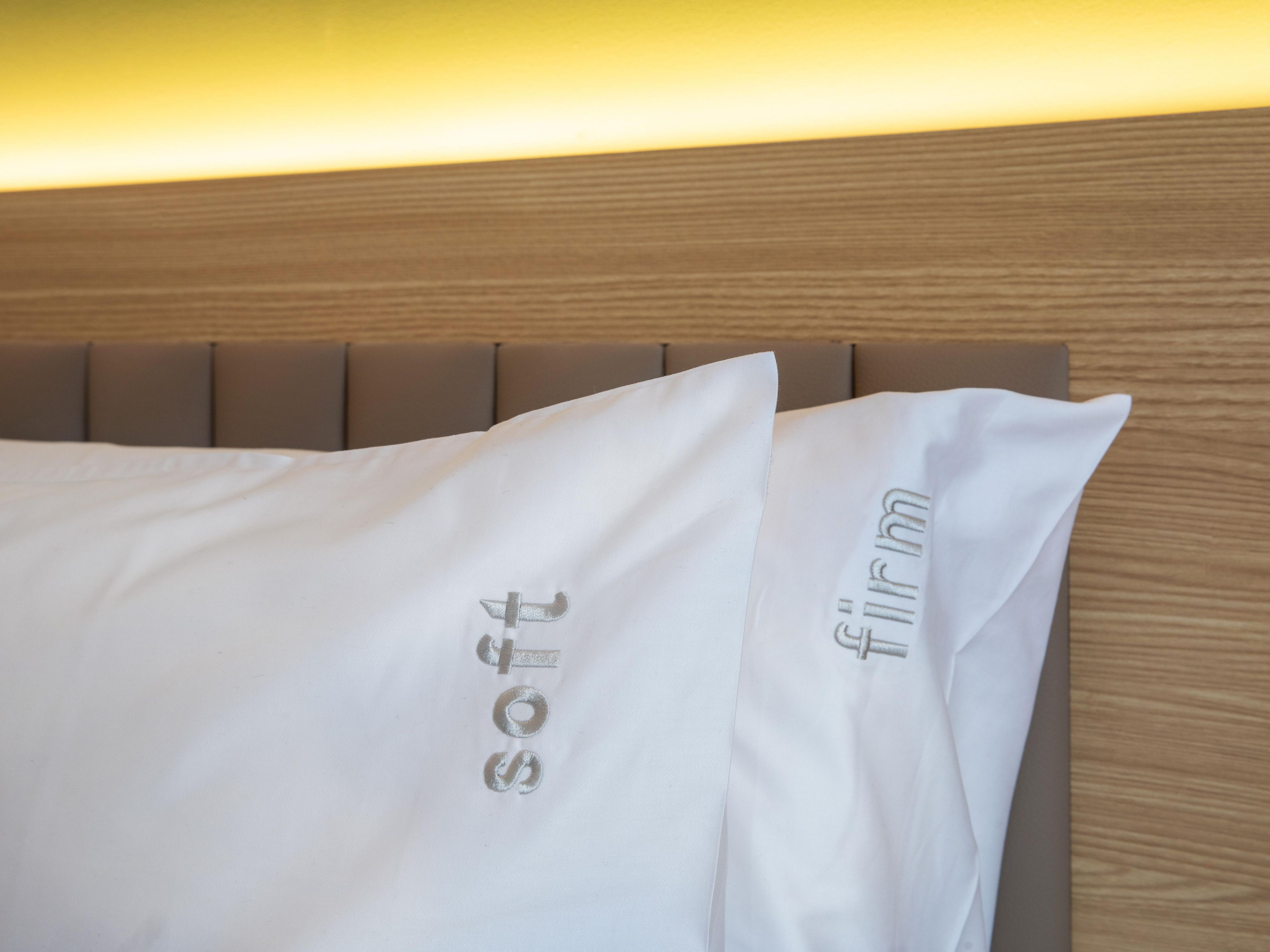 Rest easy knowing you can choose between firm or soft pillows to suit your individual sleep preferences.