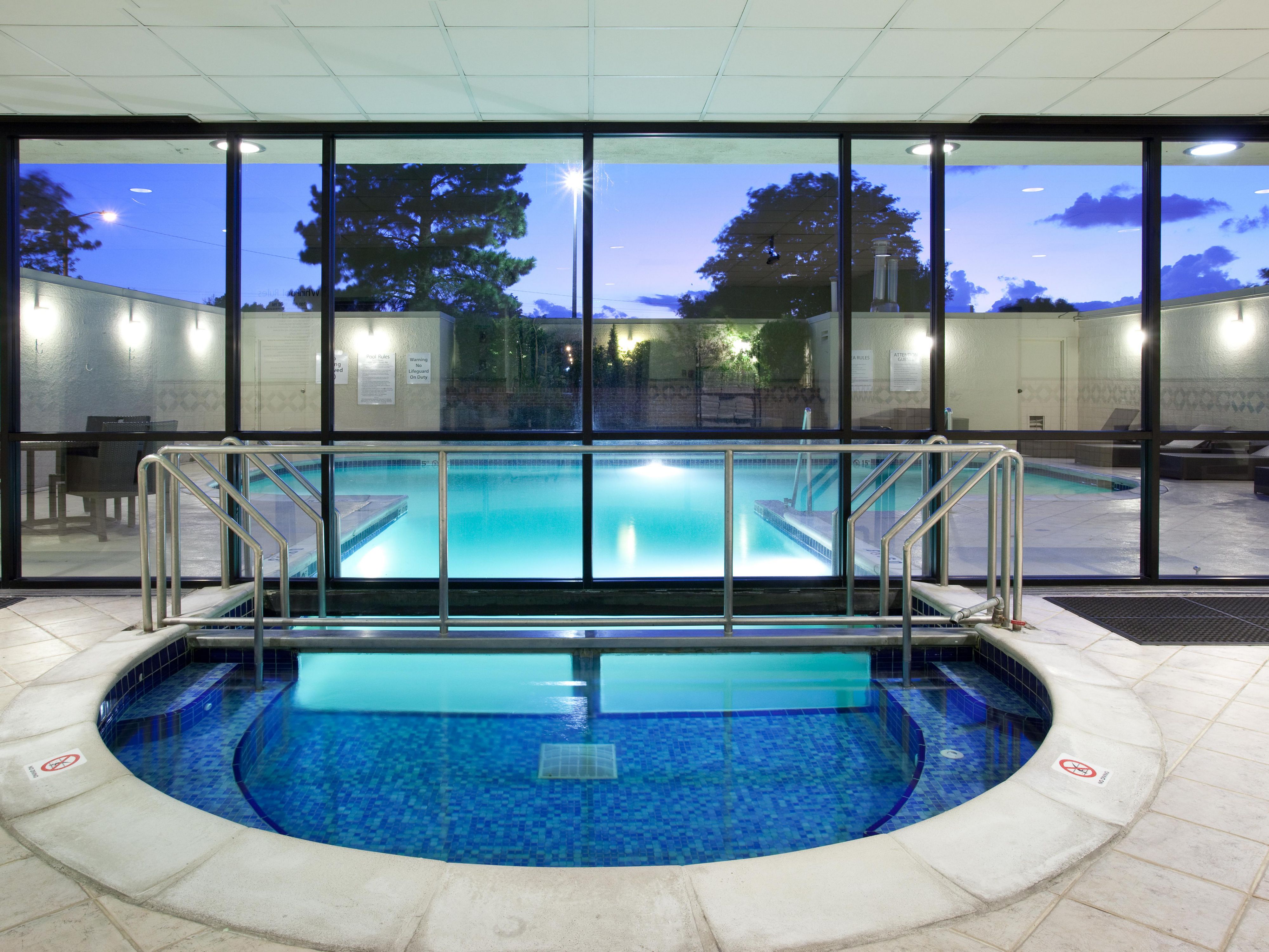 Take a dip in our unique indoor/outdoor swimming pool, which is open year-round for your enjoyment from 6 am to 11 pm daily.