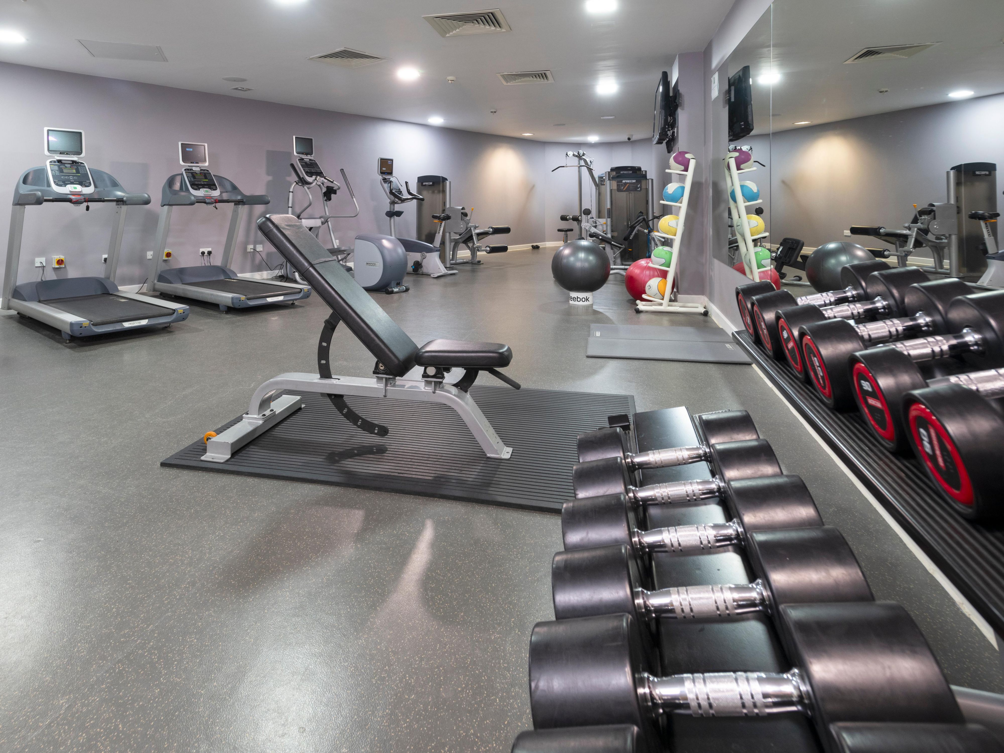 Work up a sweat during your stay in Derby in our gym