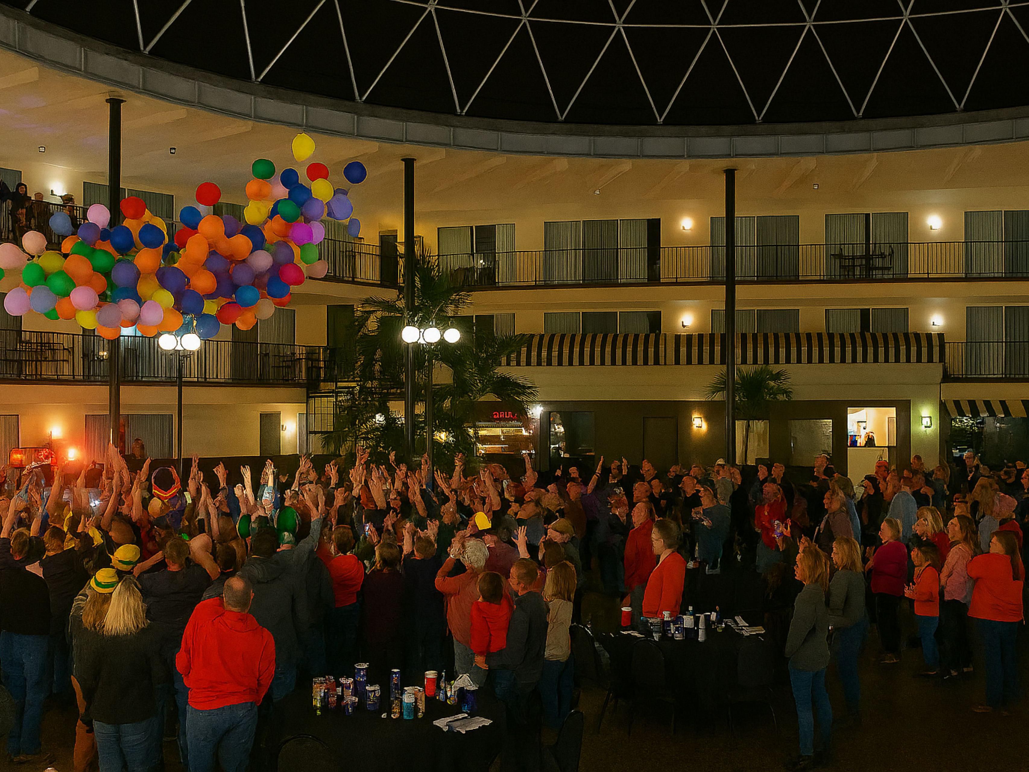 Join us for our annual family friendly NYE celebration with DJ, party favors, inflatables, swimming, midnight balloon drop and more! Call the hotel for reservations and more information.