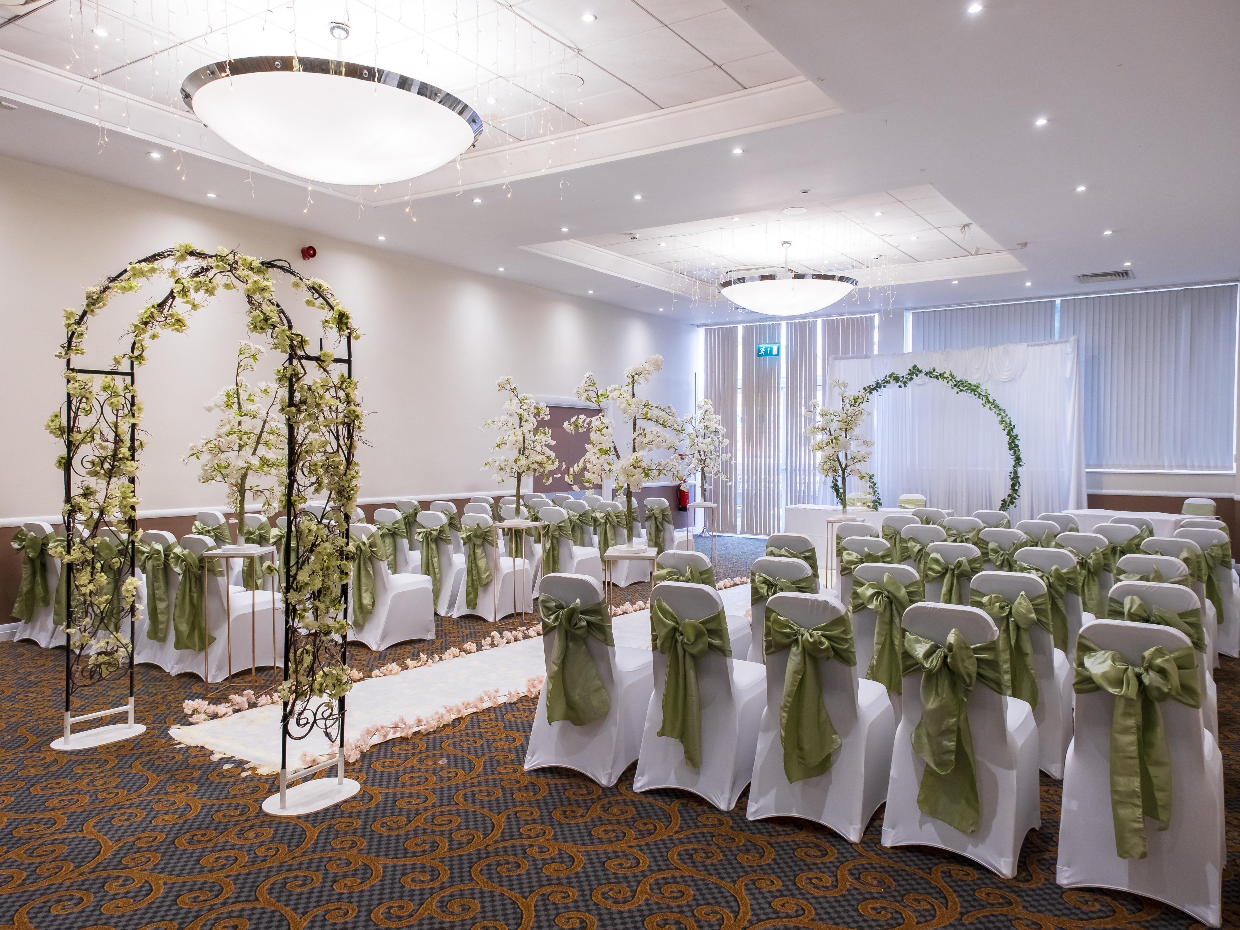 Our late availability offer provides a fantastic option for those who just can't wait to get married.  
£4,495.00 for 50 day guests and 80 evening guests.

Speak to our experienced wedding coordinator today to ask for available dates.