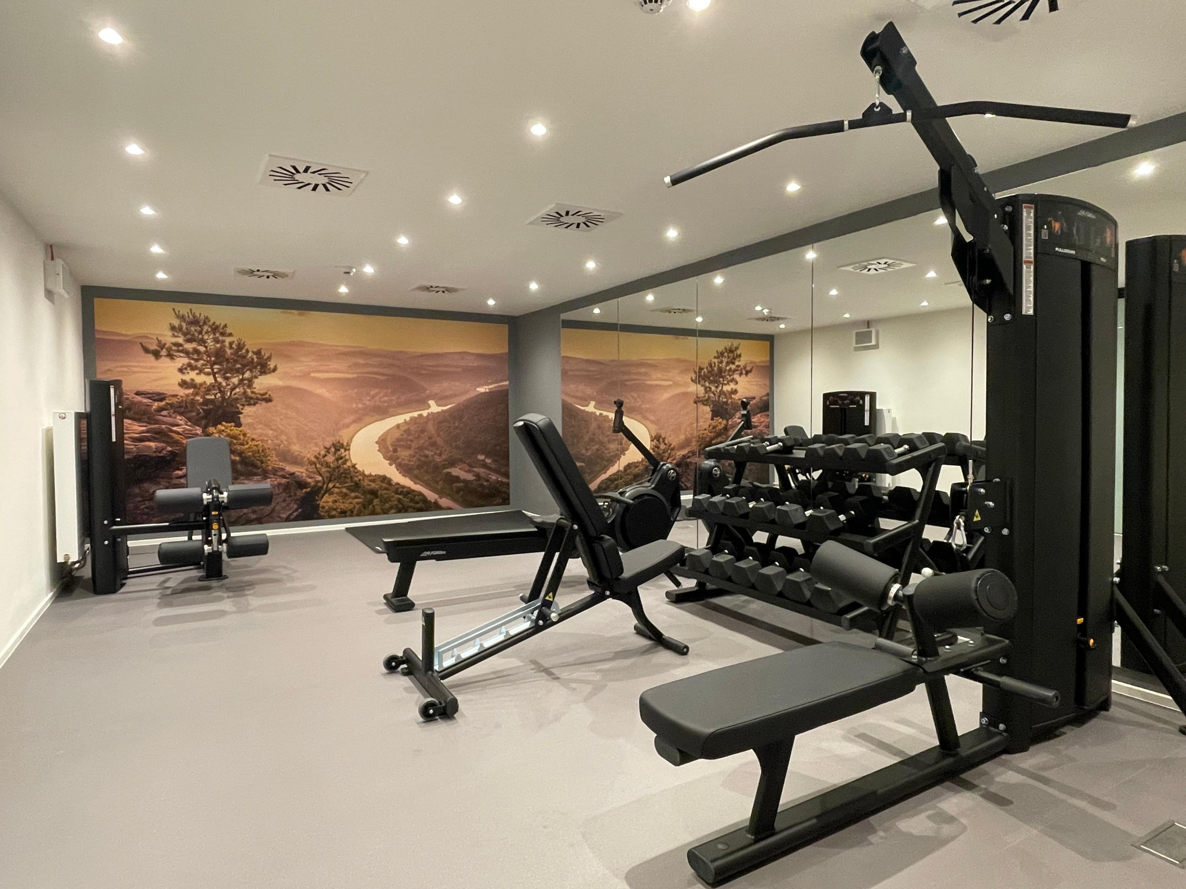 Our newly renovated fitness area invites you to do some work out on the brand-new Life Fitness equipment.