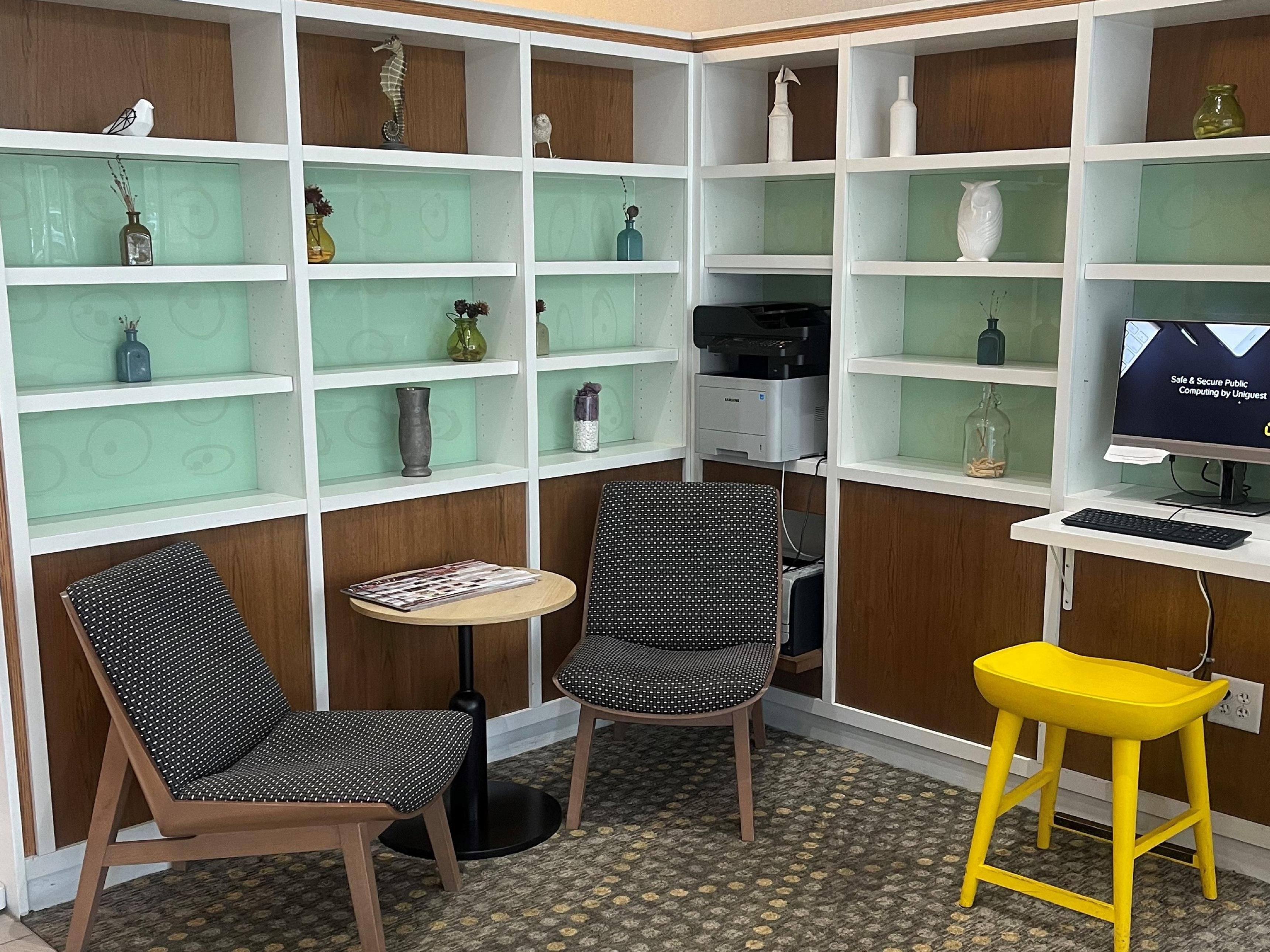 Stay productive around the clock at our 24/7 Business Center, equipped with a computer and printer to meet all your business needs. Print documents or check email any time, night or day. Whether you're preparing for a meeting or catching up on work, our Business Center ensures you have everything you need for a successful stay.