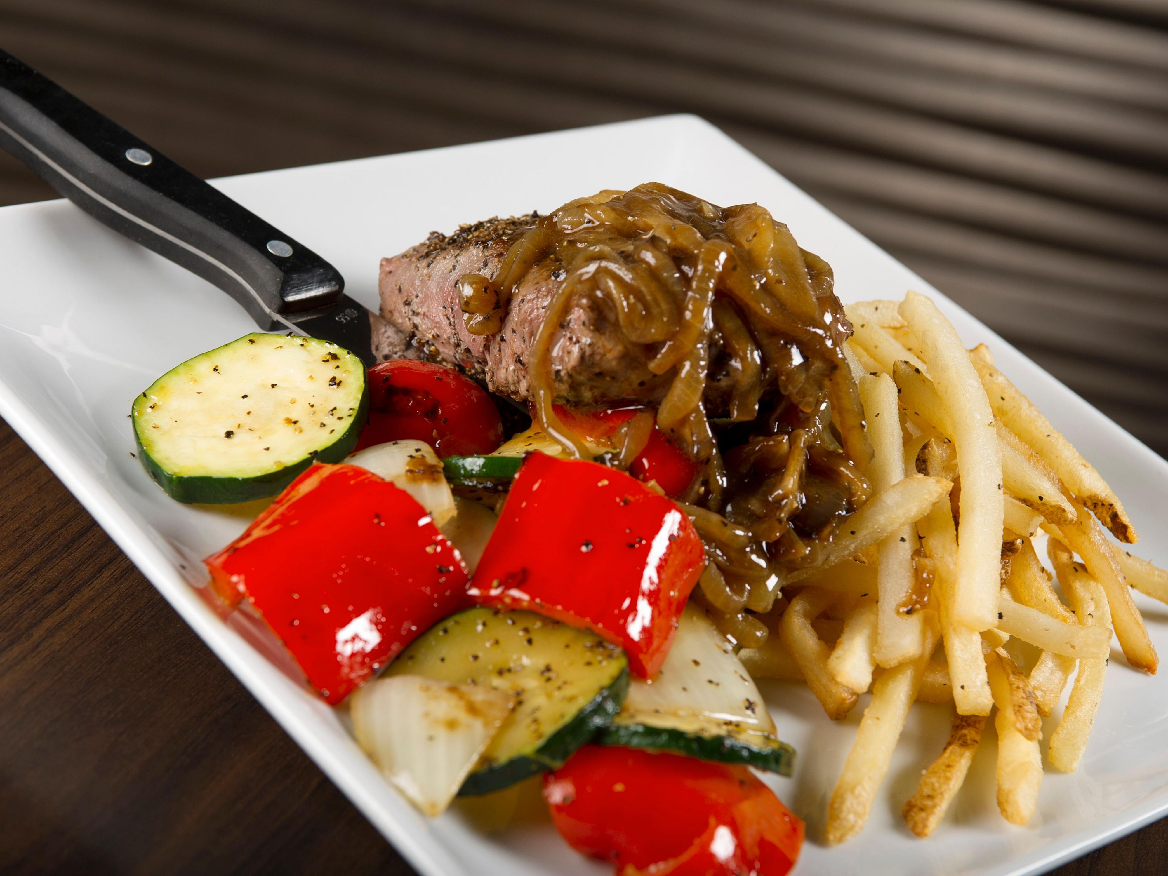 Our Signature Sun City Bar and Grill serving Breakfast & Dinner with limited menu and hours. Full Hot Breakfast To Go Monday thru Friday 6:30 am - 9:30 am, Weekends 7:00 am to 10:00 am & Dinner To Go 5:00 pm - 10:00 pm.
