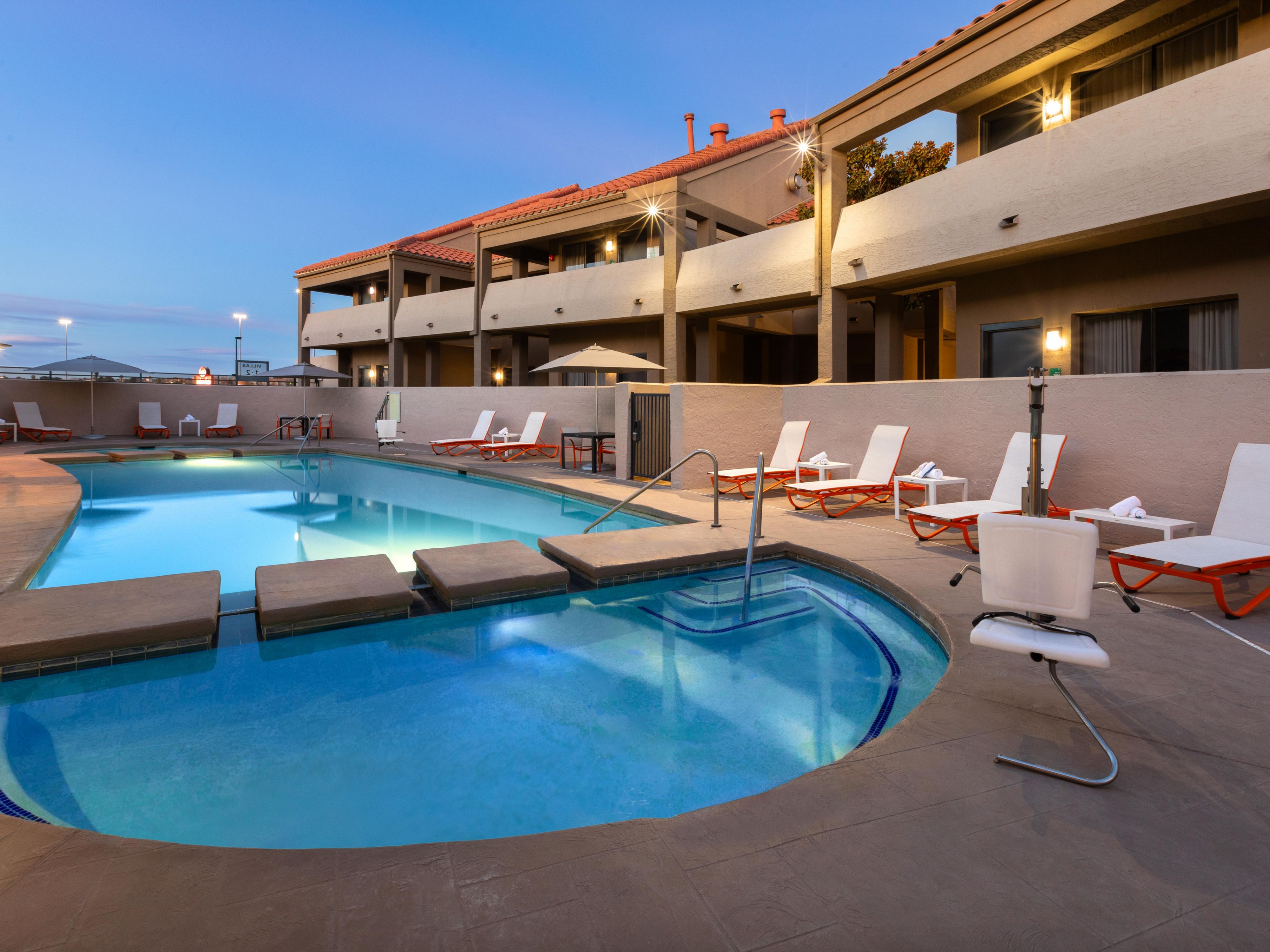 Our resort-style pool is equipped with loungers and pool towels
