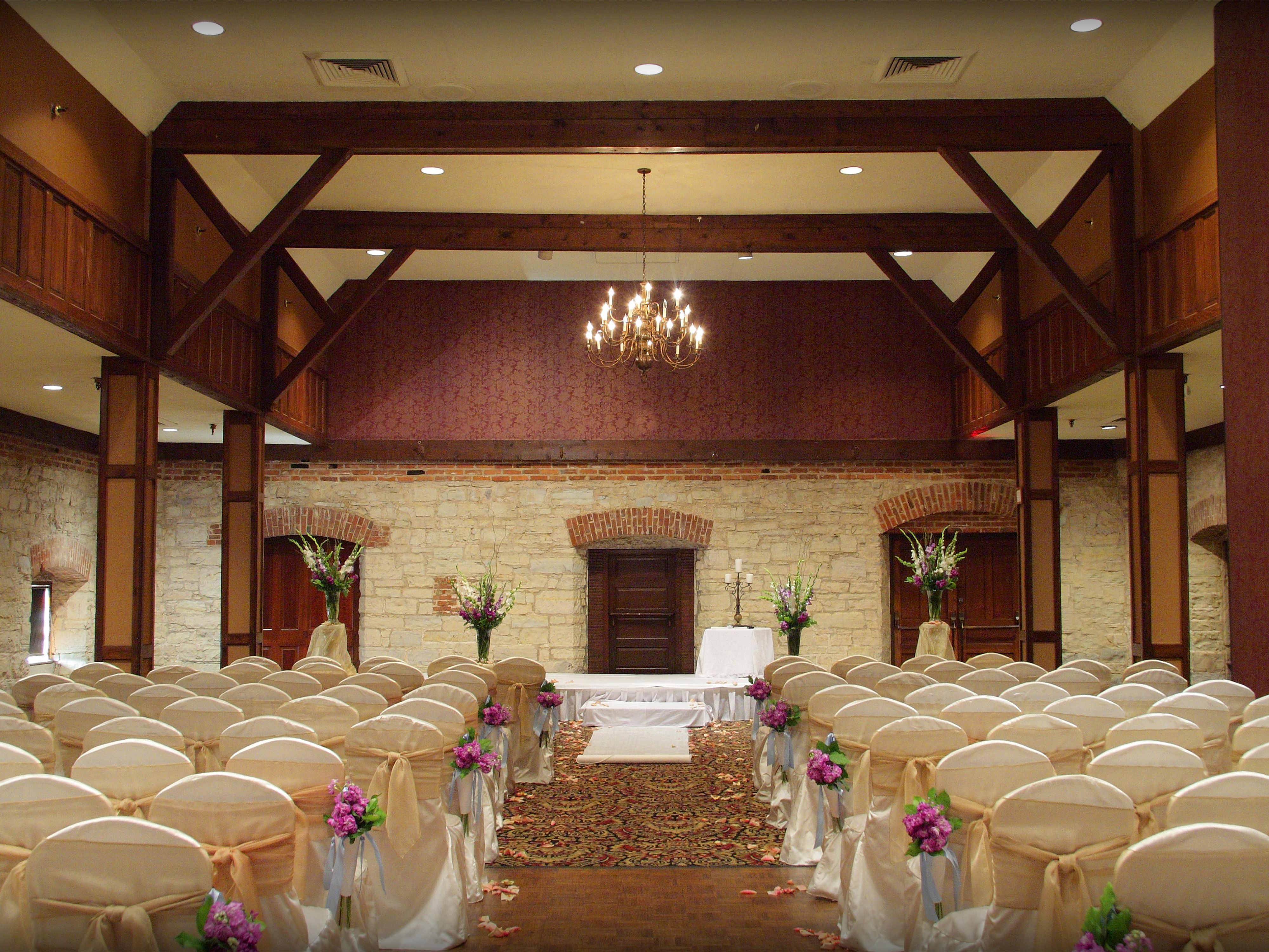 Your wedding is a start to your new life together. Because you want perfection, you've come to the Holiday Inn. Our venue is built in a 200 year old barn, the ballroom has original stonewall structure. Our professional staff is here to ensure that everything is exactly as you envision. Truly a one stop shop. Call Adrienne 636-938-6661 x7756.