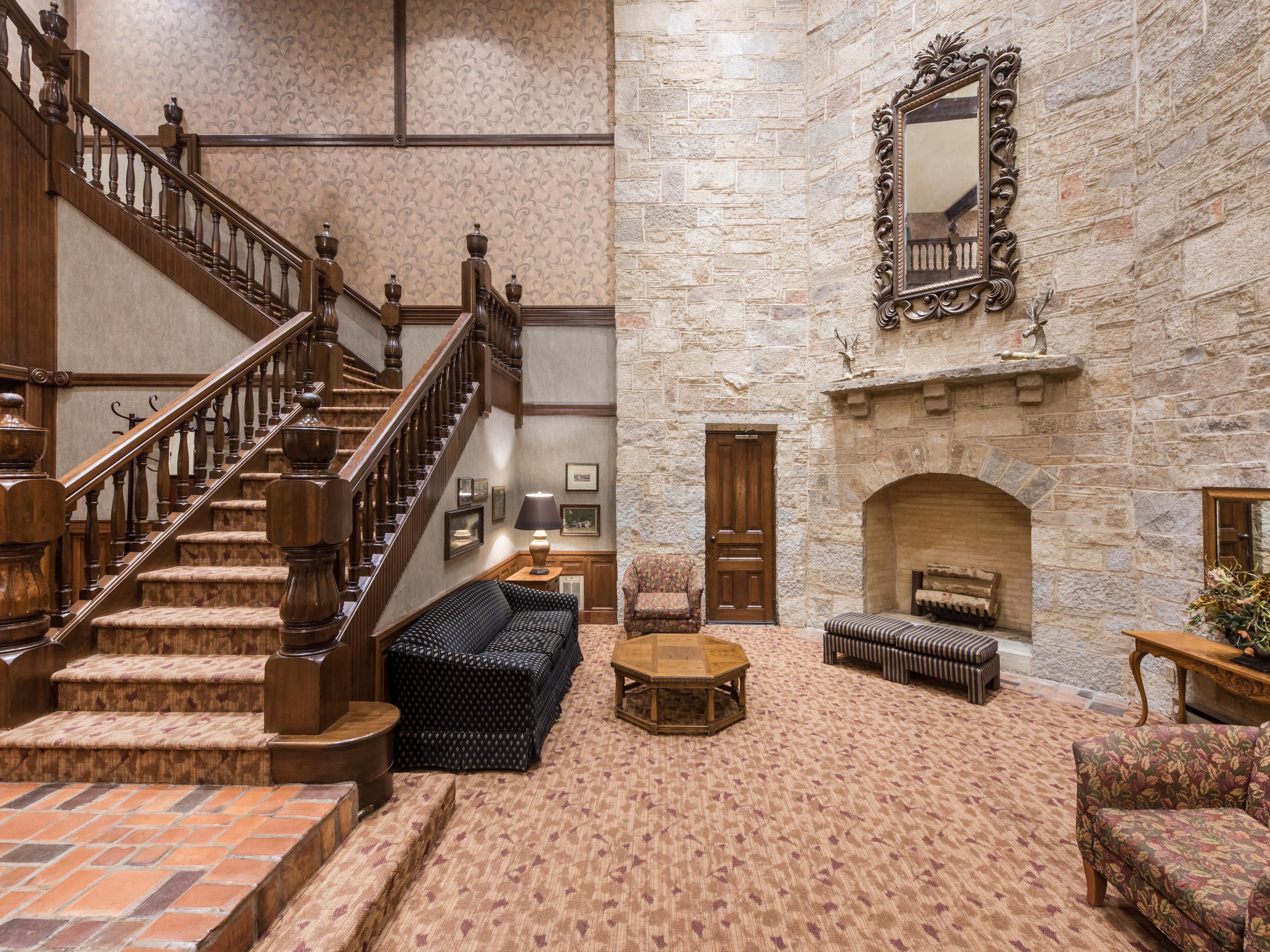 Holiday Inn St Louis West; a resting place to weary travelers before the turn of the 19th century and Holiday Inn St Louis West. Our lobby and event space is part of the original structure and represents our history with handcrafted stone walls and decorative brickwork. A historical record with pictures and stories is located in the lobby.