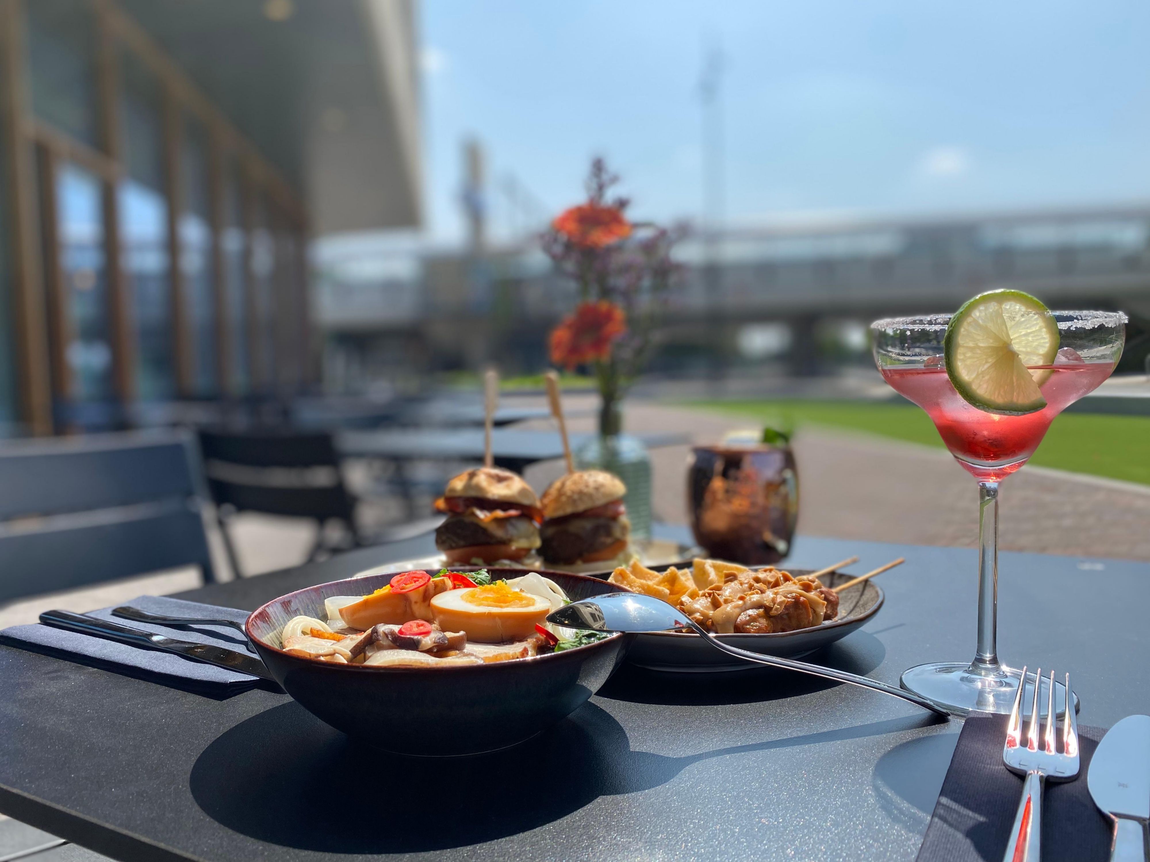 Sunny terrace to enjoy a cold drink and fingerfood. Relax and enjoy!