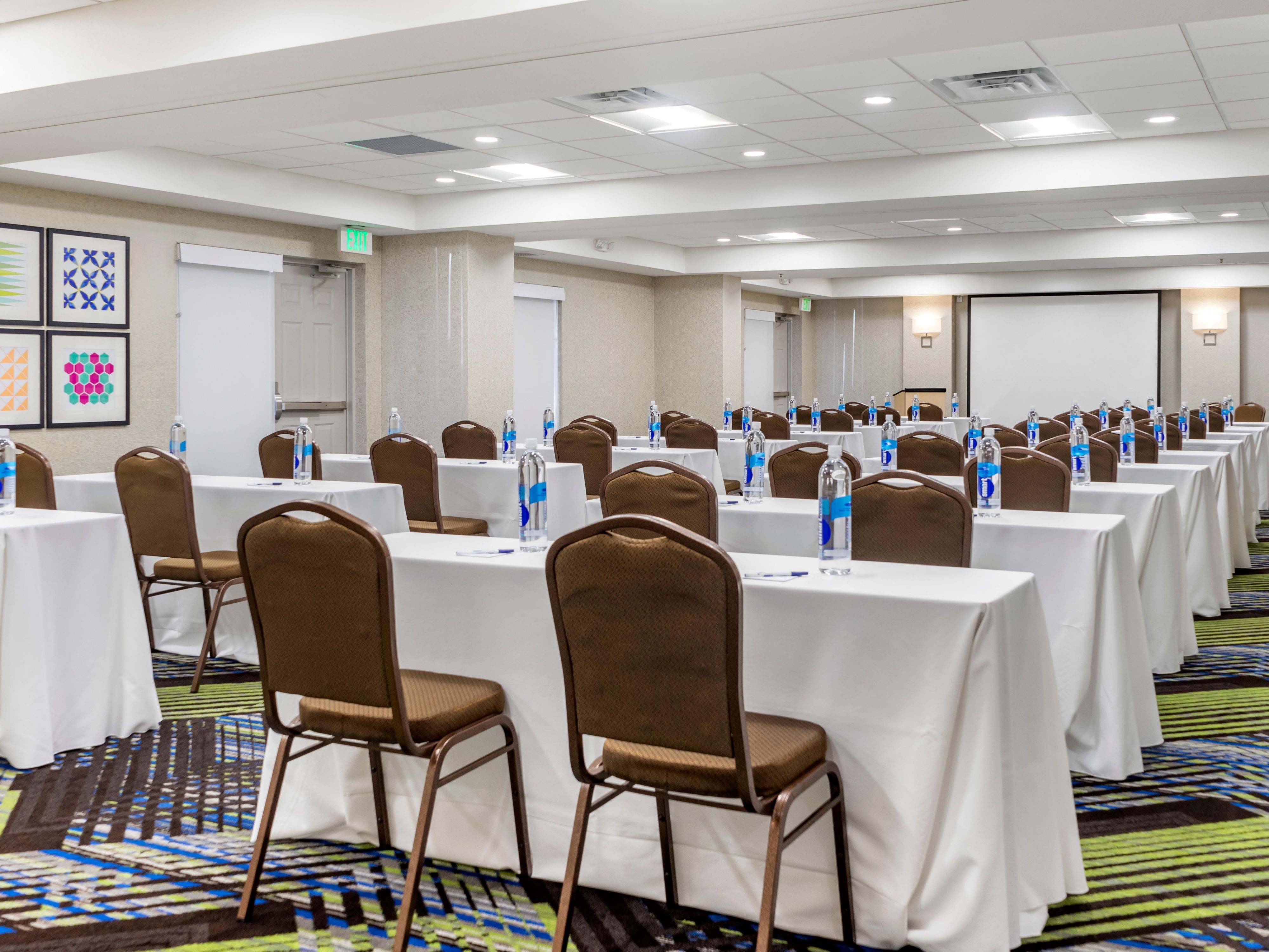 Book one of our versatile meeting spaces and receive complimentary beverage service—including coffee, tea, and water—to keep your attendees refreshed and focused. Whether you're planning a quick morning meeting or a multi-day seminar, we’re here to ensure a smooth and rewarding experience. Reserve 10 or more rooms and earn Double IHG® Rewards.