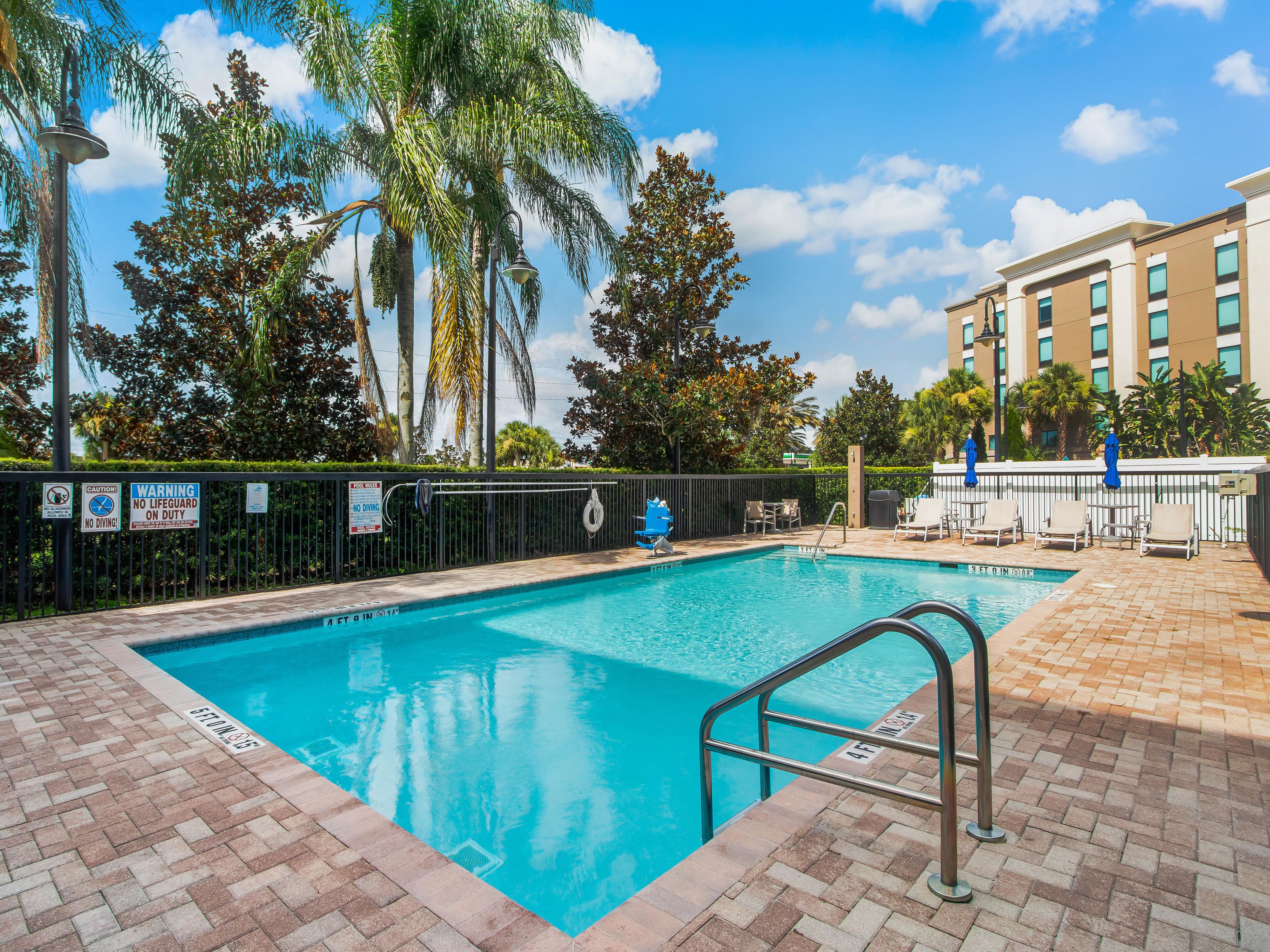 Enjoy our newly renovated pool. Also included are newly renovated guest rooms, free Wi-Fi and breakfast!