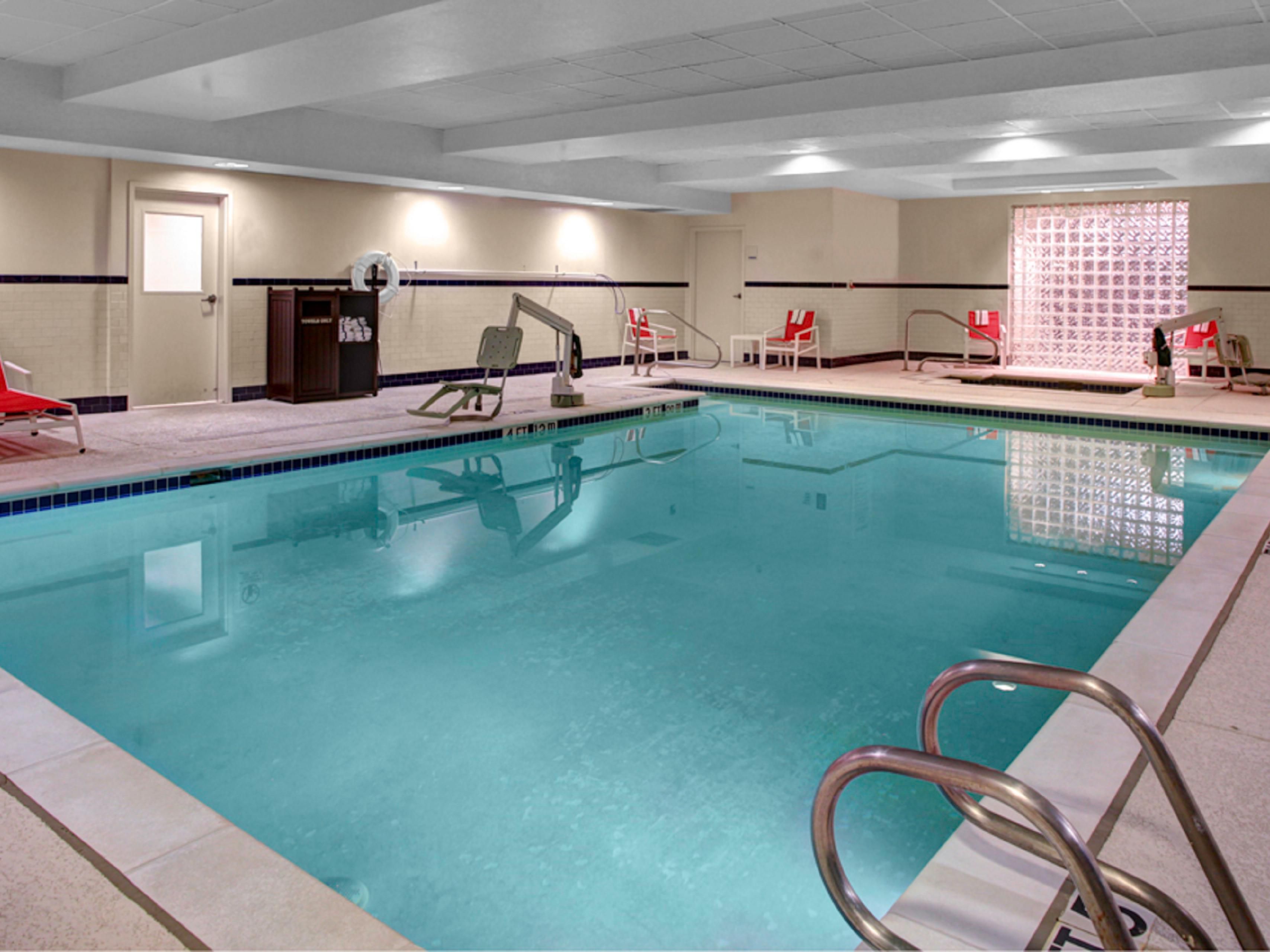 Our indoor swimming pool is a welcome oasis for relaxing, completing a work-out, or splashing with the kids. Don't let the cold weather outside force you to put away your swimsuit. It can be summer all year long in our pool.