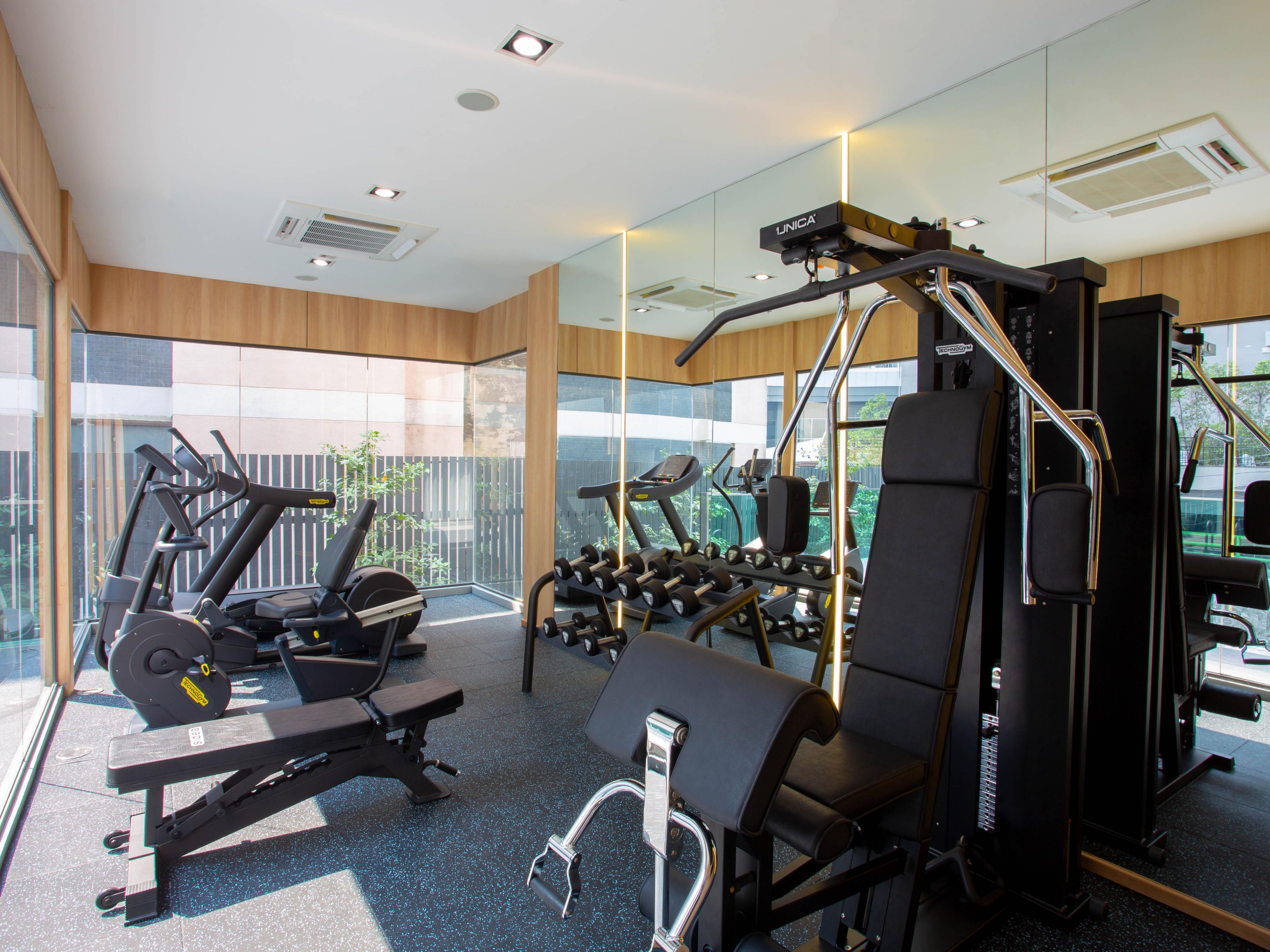 Maintain your routine at our 24-hour Fitness Center, equipped with modern cardio machines, strength-training gear, and space for stretching. Whether you prefer a quick workout or a full session, our welcoming environment offers the flexibility and comfort to help you stay active and energized throughout your stay.
