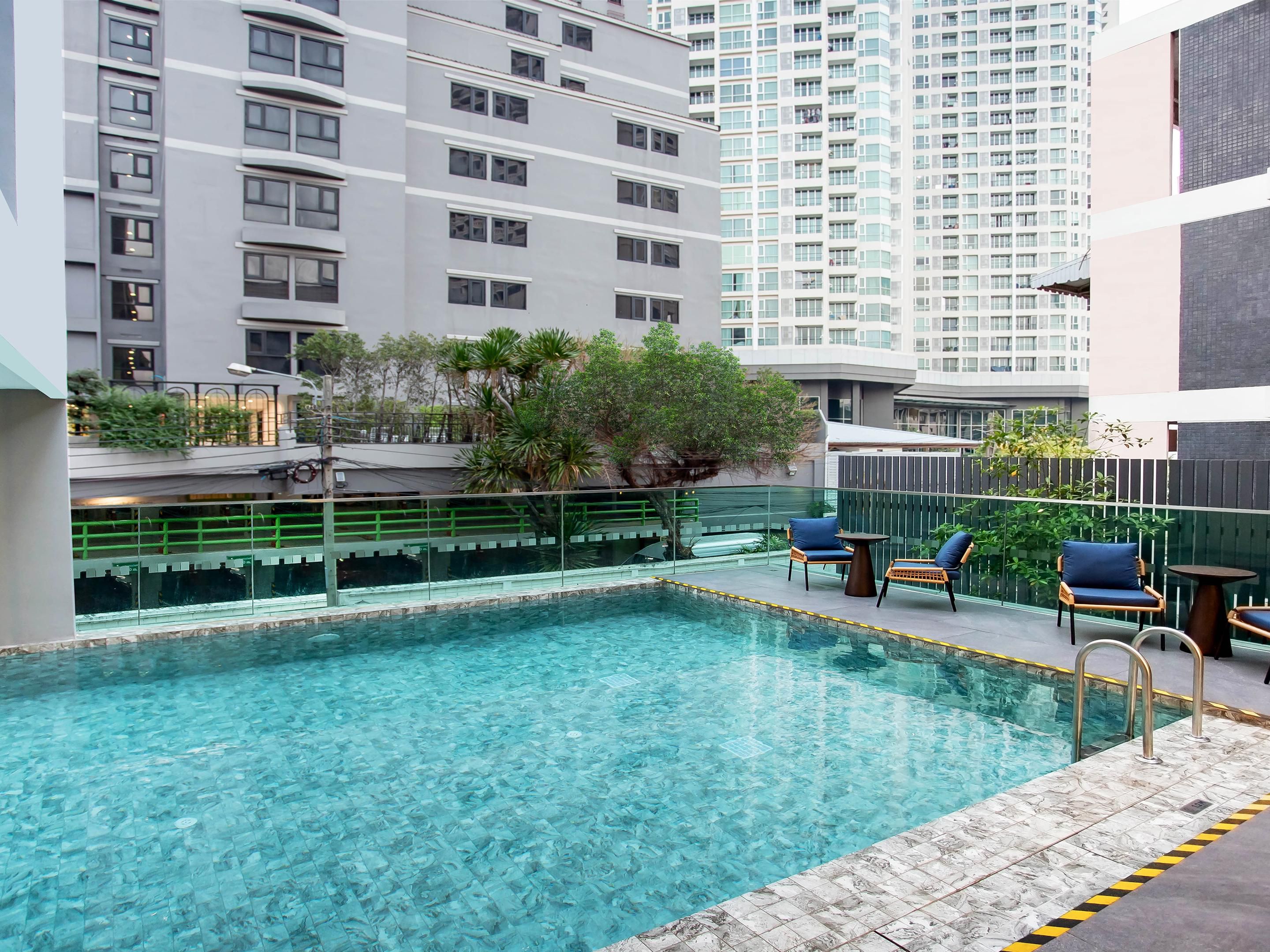 Cool off in our outdoor swimming pool after walking Bangkok's hot streets: it's your perfect reset button.