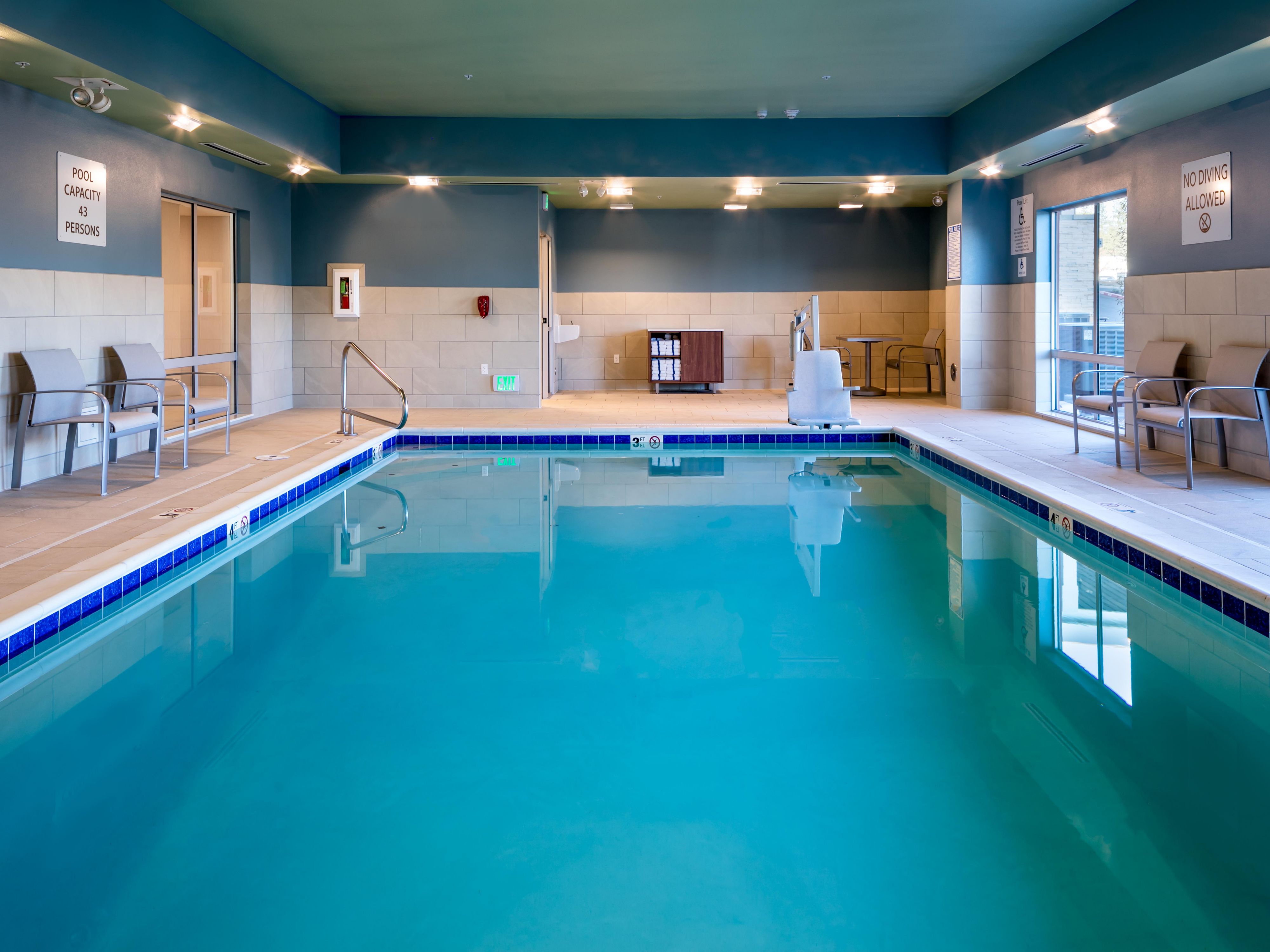 Take a dip in our indoor pool while staying at our Bend, OR hotel