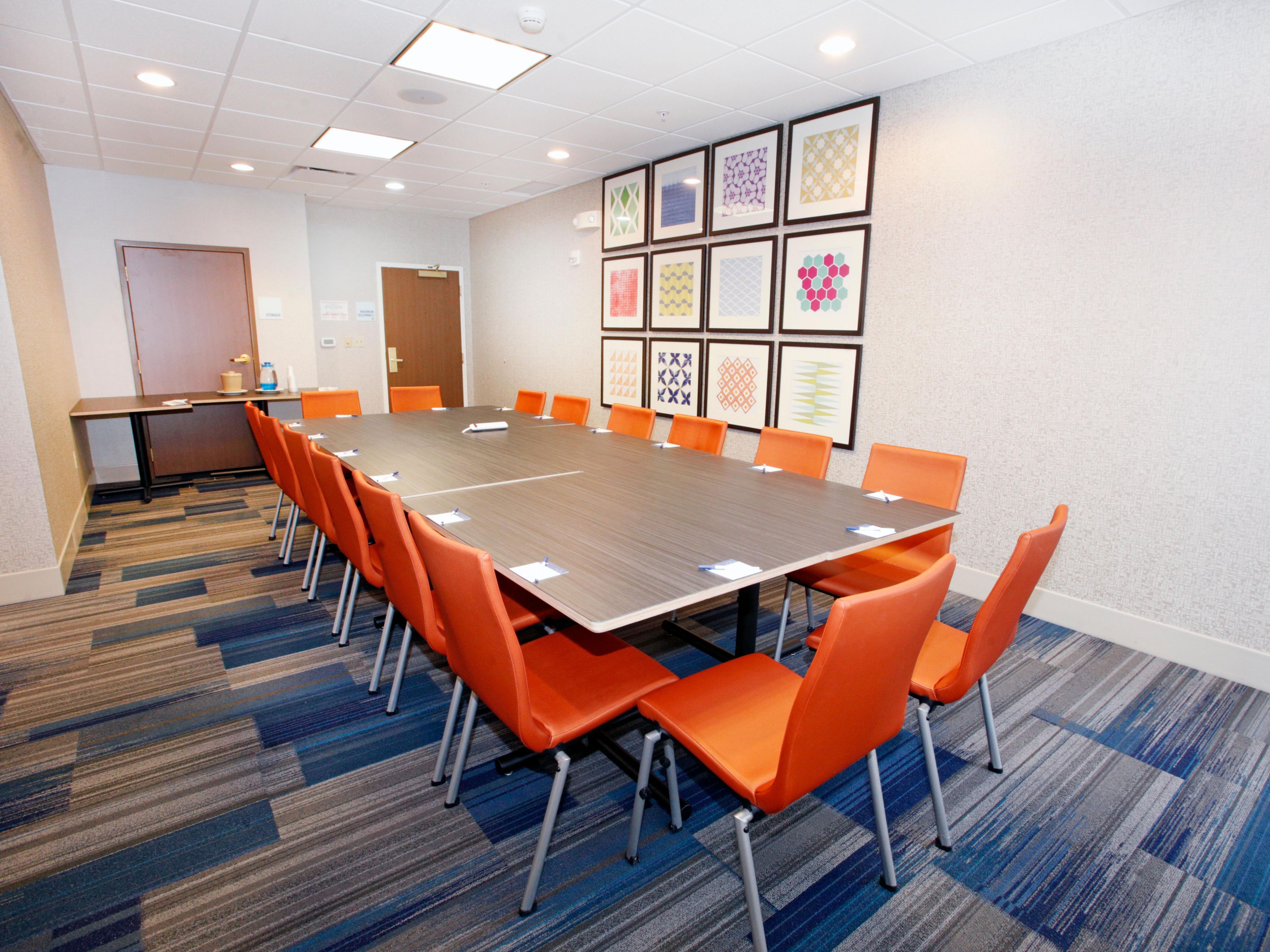 Our boardroom is equipped with amenities designed to enhance focus and collaboration for your next meeting.