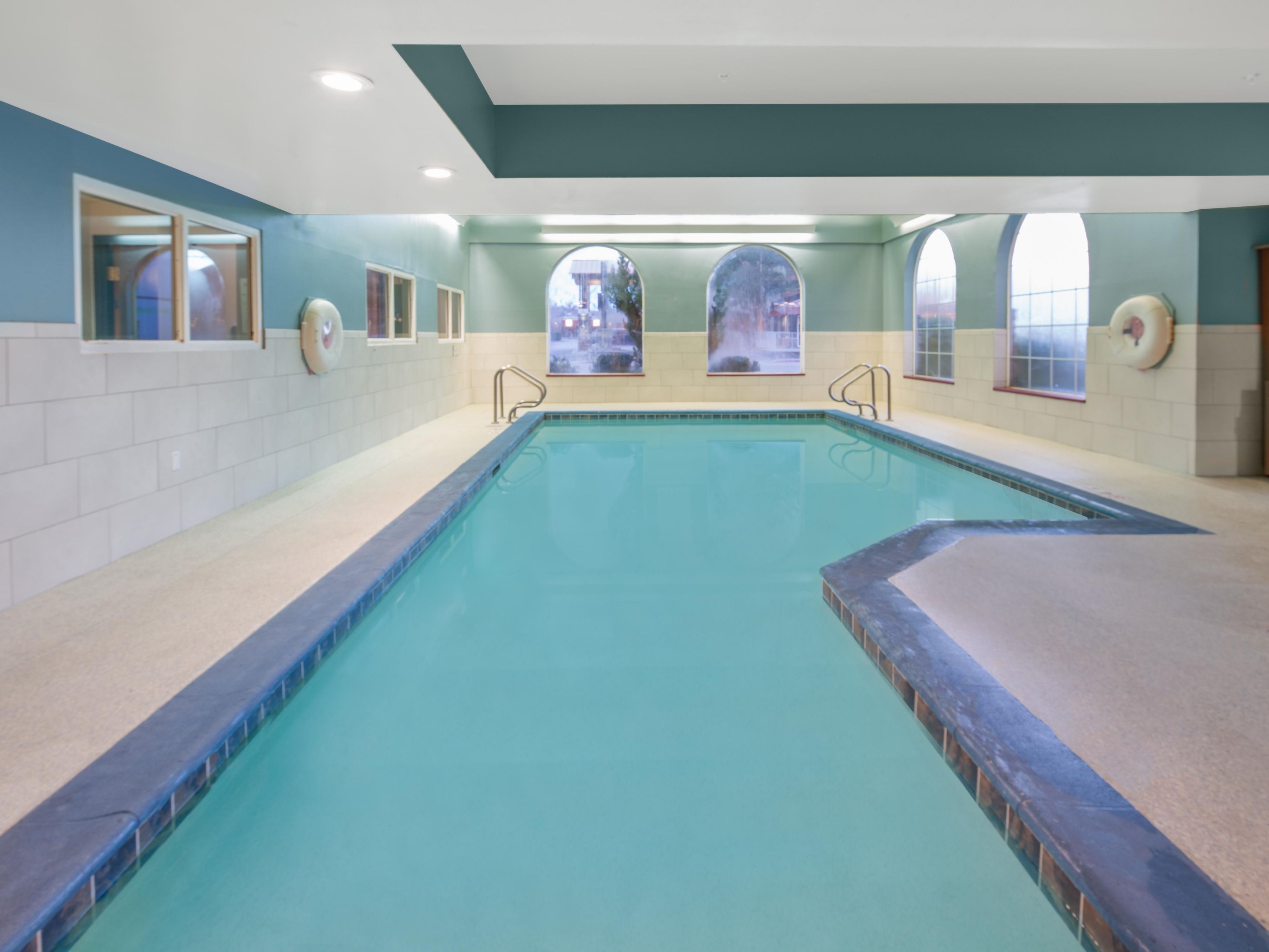 Enjoy a quick dip year round in our indoor pool