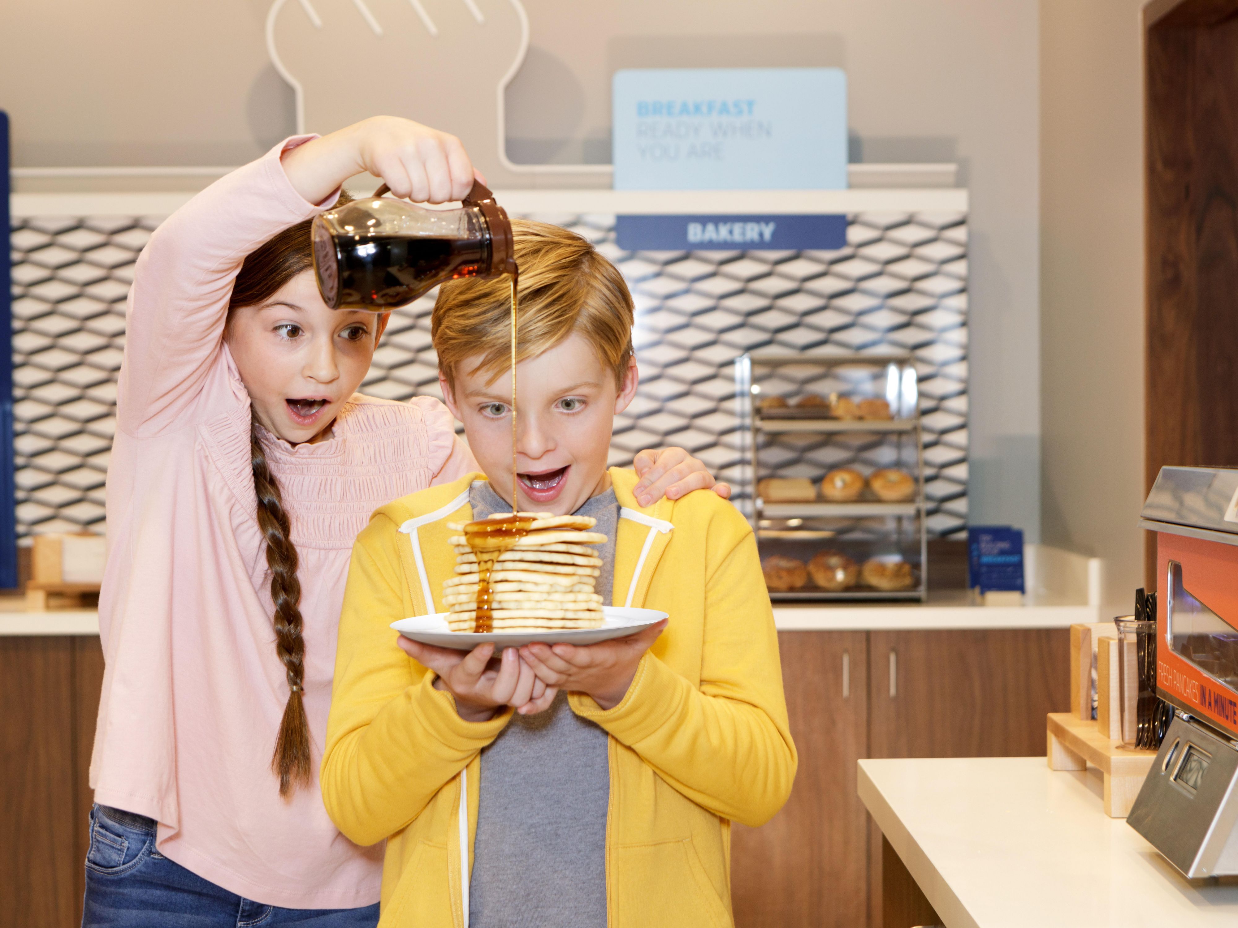 Enjoy some of our added value features including free breakfast and free parking. Start your day off right at our hot breakfast buffet and enjoy fresh fruit, our exclusive cinnamon buns, eggs, breakfast meats, yogurts, cereals, breads, muffins, bagels, coffee, juices, fresh pancakes and also enjoy the convenience of ample onsite parking. 