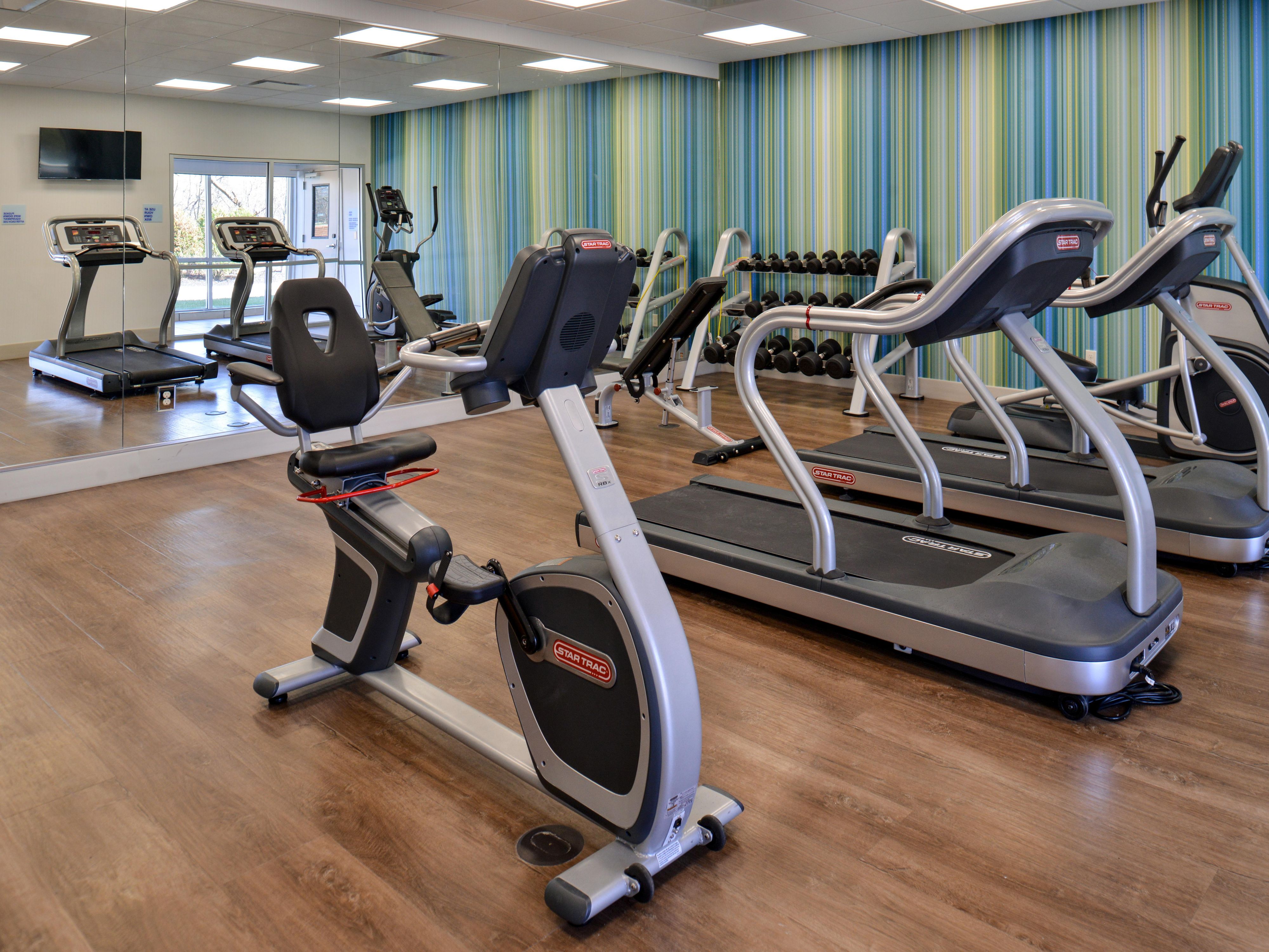 Our fitness center is open all day and every day so there is plenty of time to fit in your routine when staying with us.