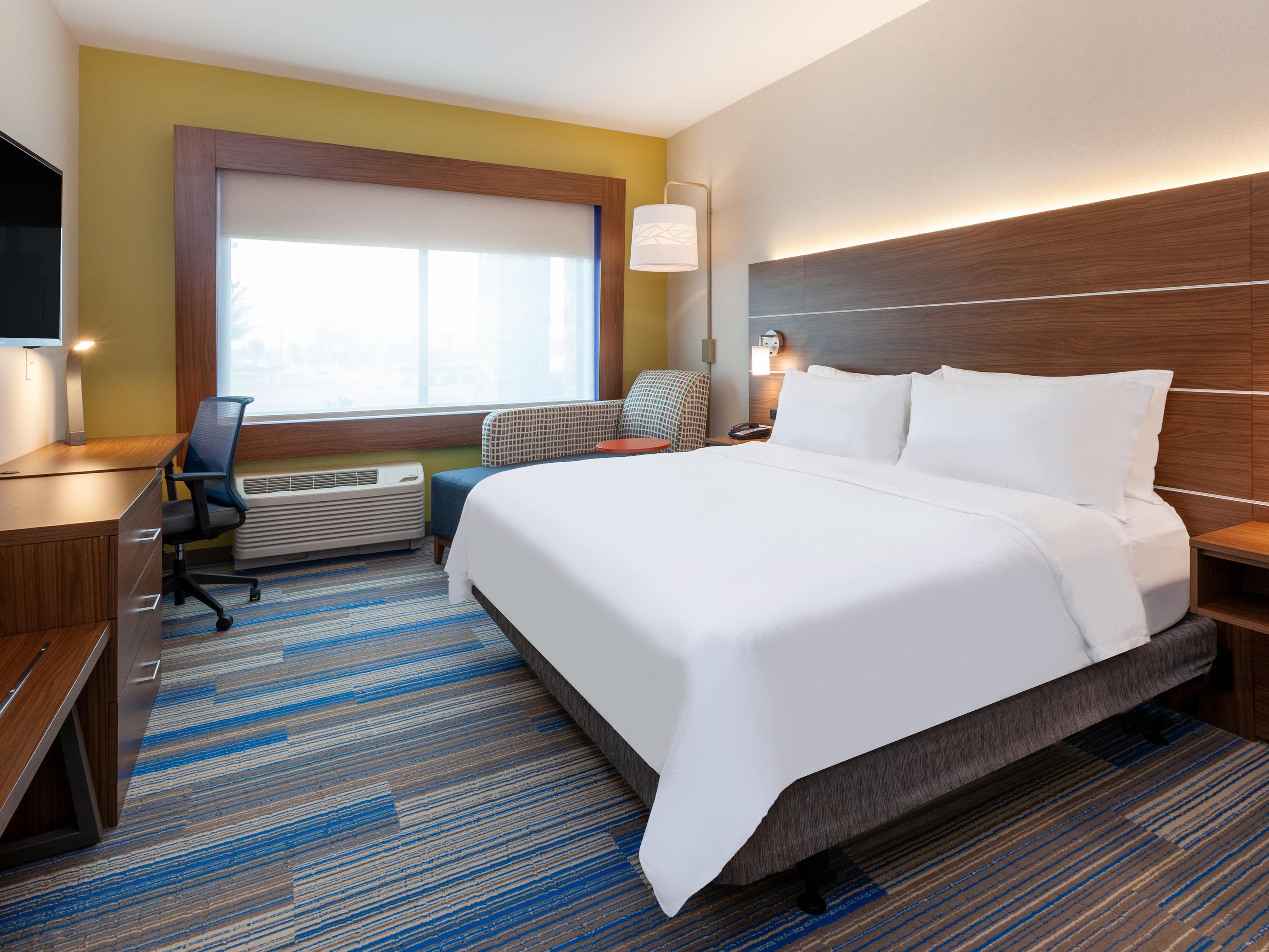 Guests love  our comfortable king bed!