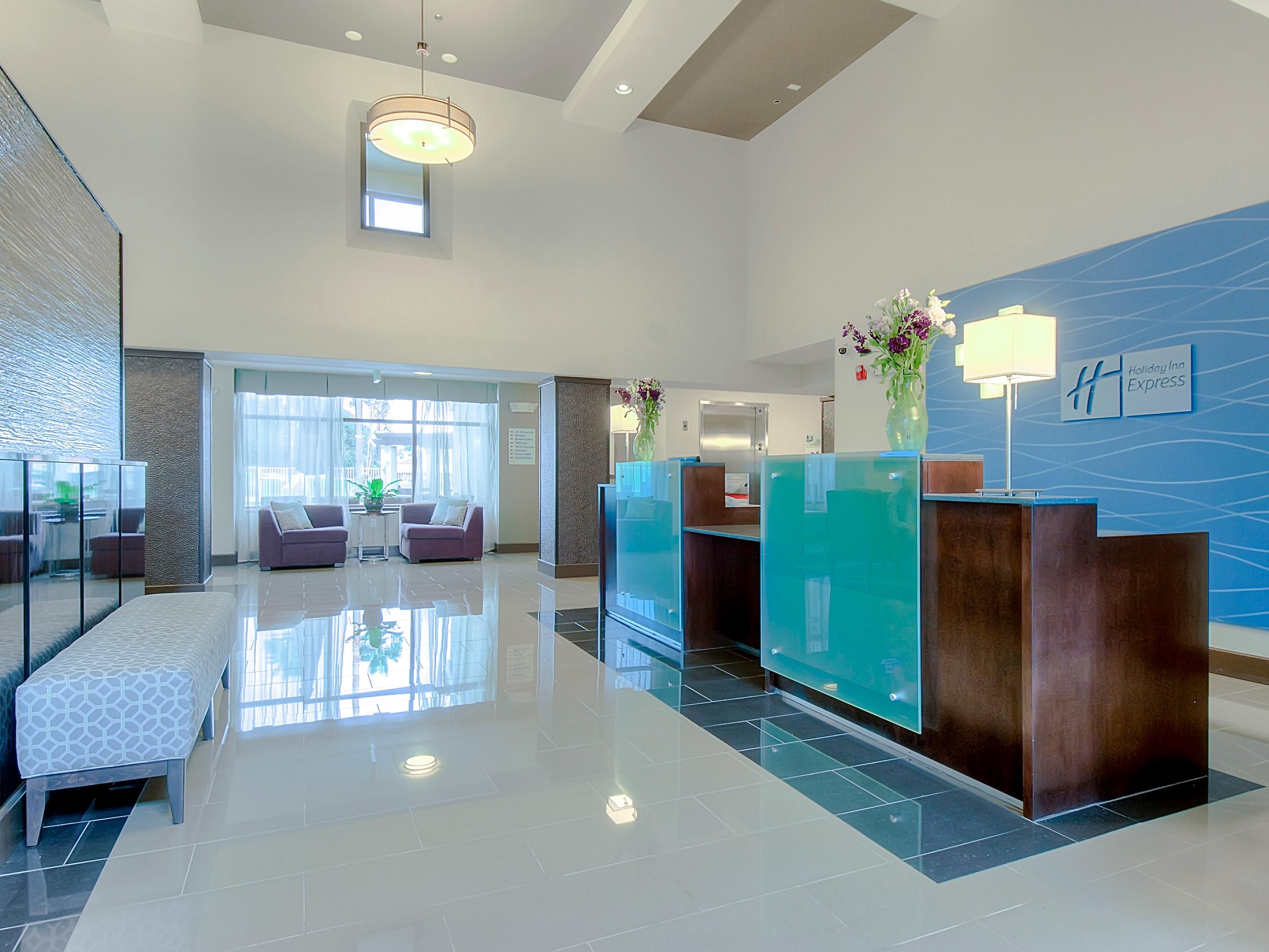 Step into our inviting lobby and begin your coastal stay!