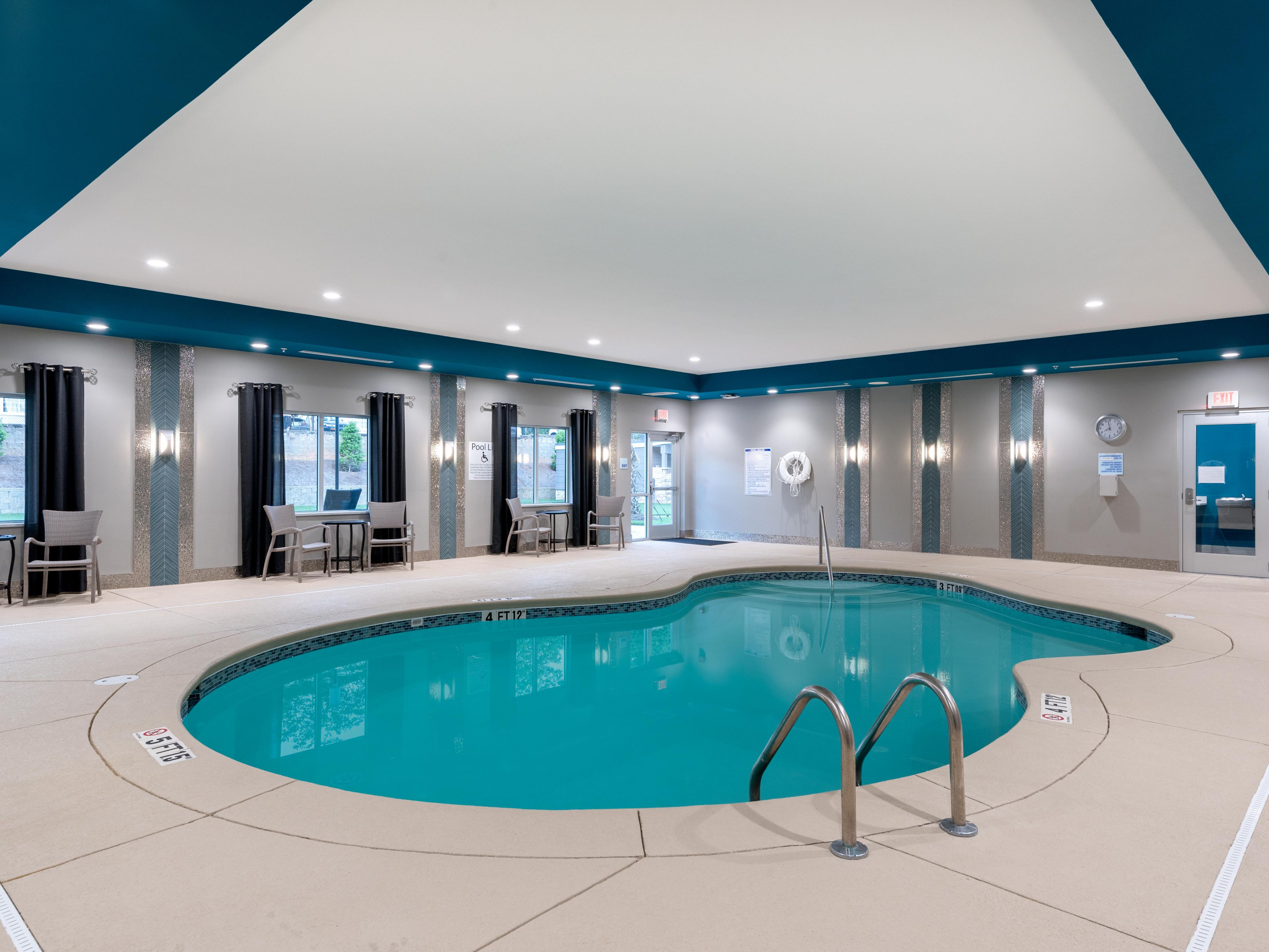 Our Indoor Salt-Water Swimming Pool is open daily from 6am-10pm