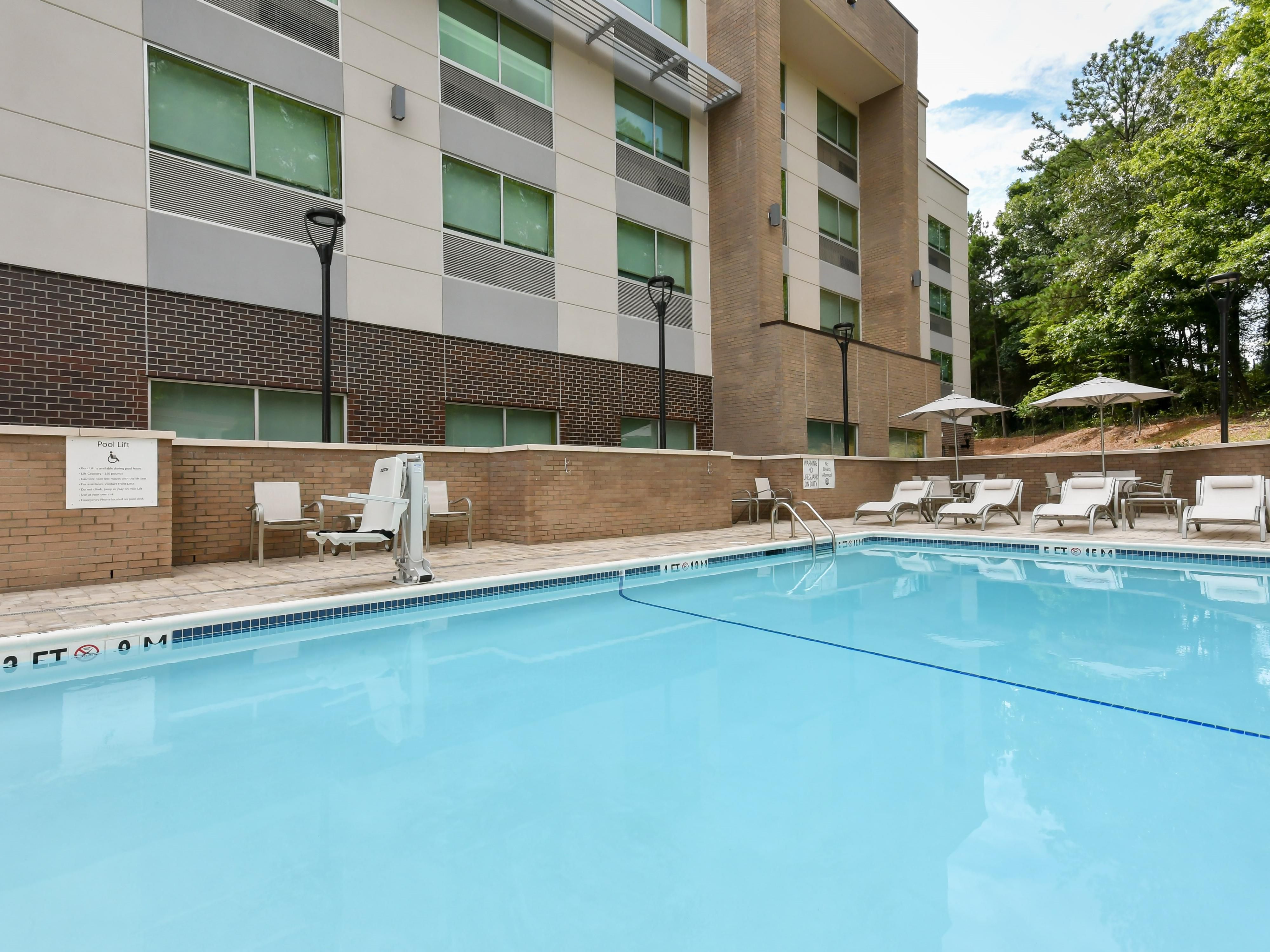 Soak up the sun poolside at our seasonal outdoor pool.