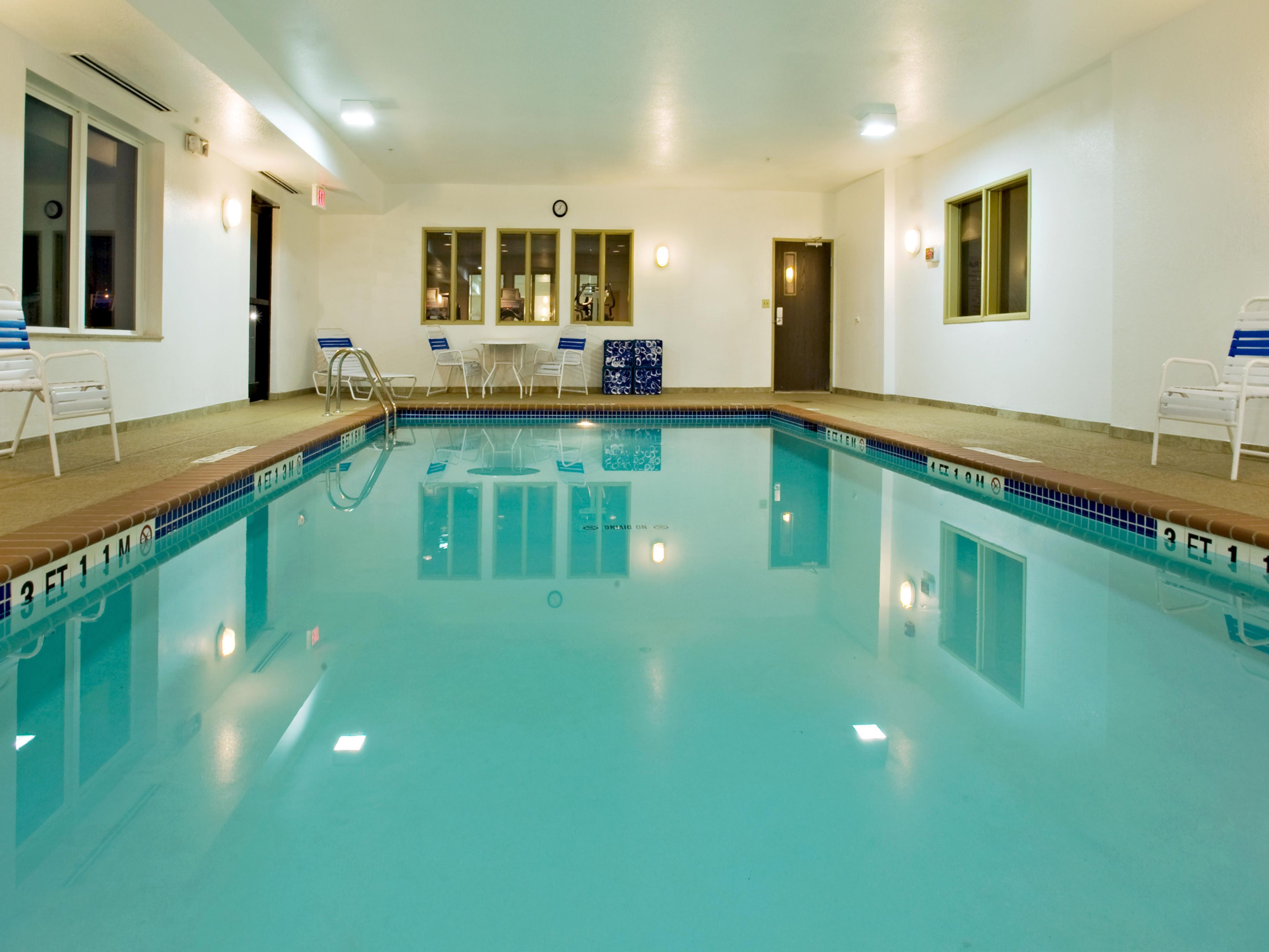 Have a morning or afternoon dip in our heated indoor pool.