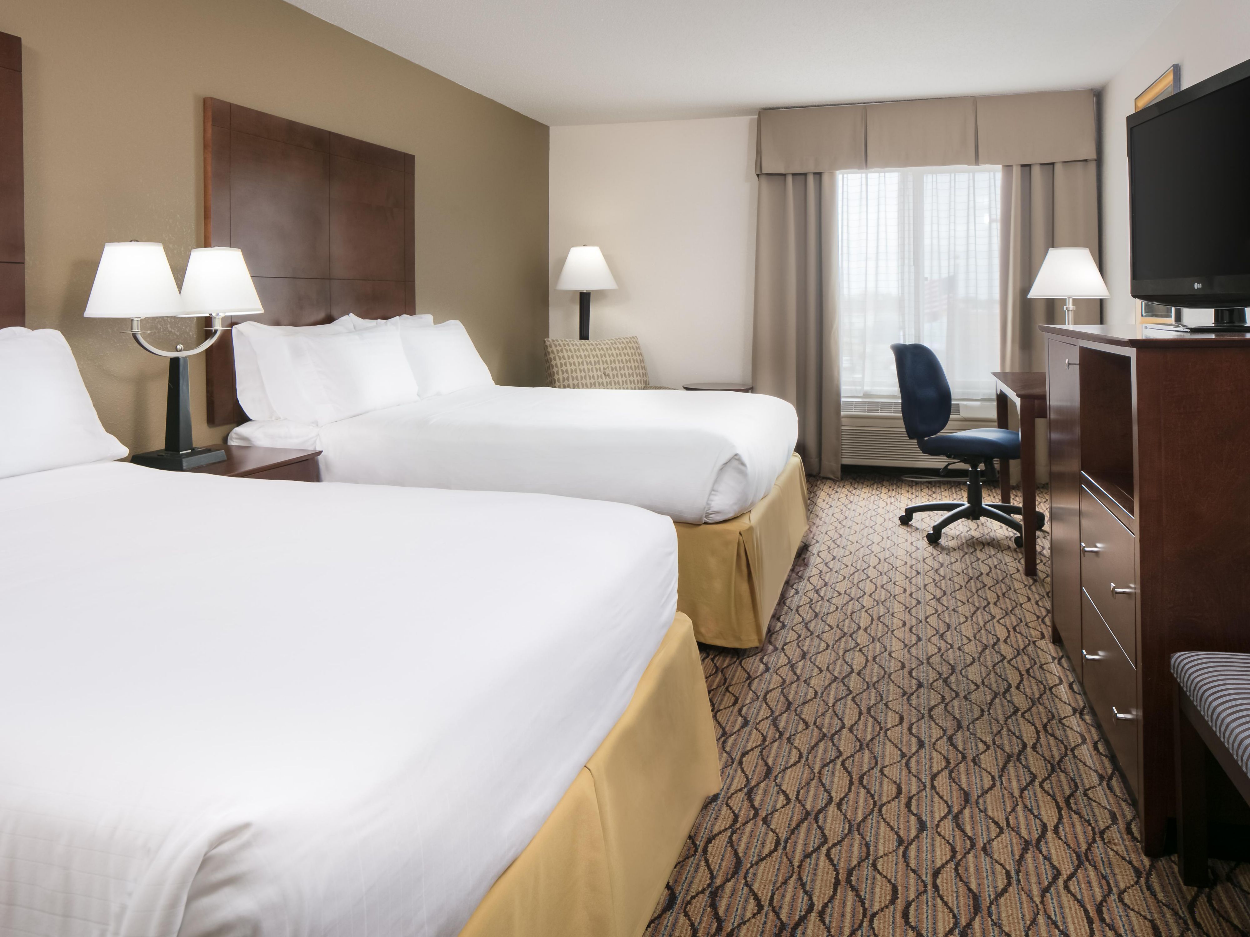 When choosing the Holiday Inn Express & Suites you choose a hotel with unbeatable guest service and hotel amenities such as free breakfast, and a pool with on-site fitness center. Our guest rooms feature luxurious bedding, spacious work space, complimentary WiFi. Call one of our Sales Manager's today to book a block of rooms for your next event.