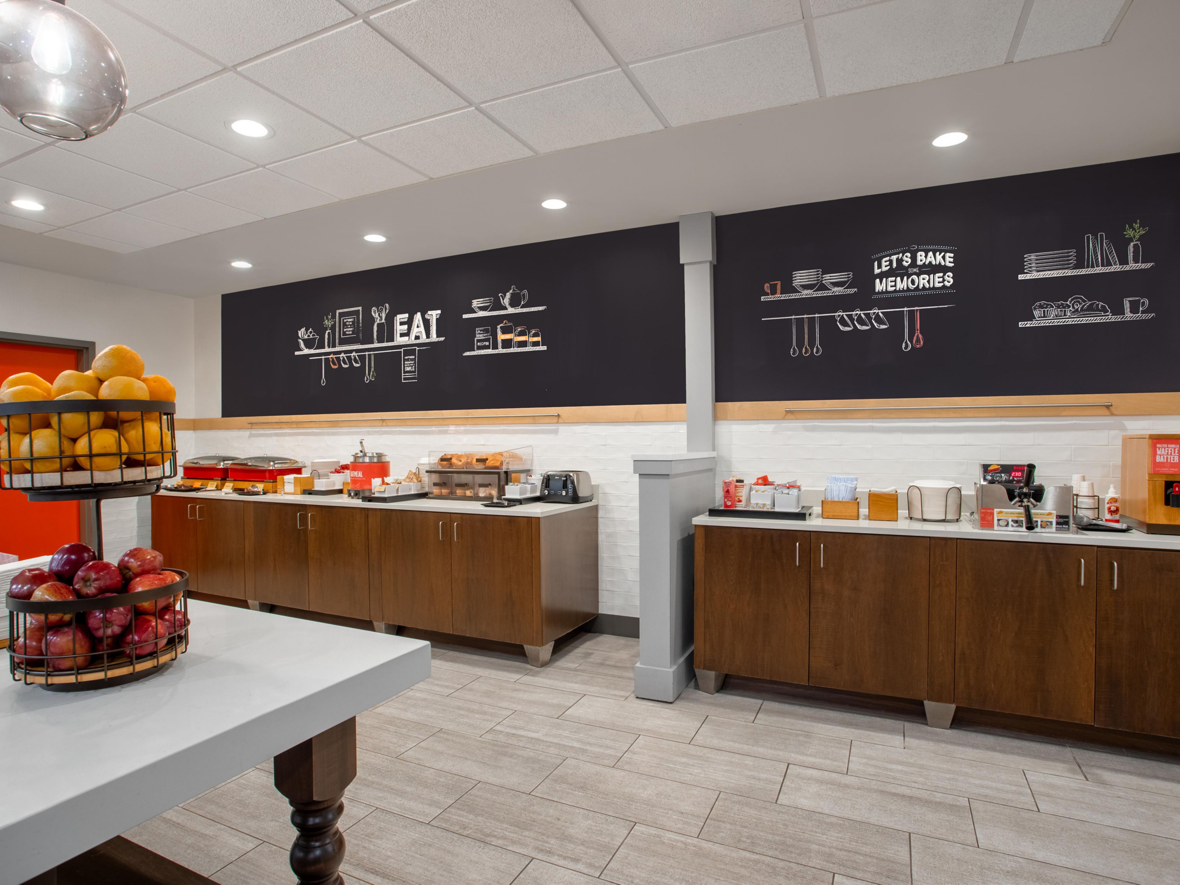 You can be sure to start your morning right with grab and go breakfast in our lobby. Our hotel features a complimentary "Express Start" breakfast with individually wrapped items and freshly brewed coffee.