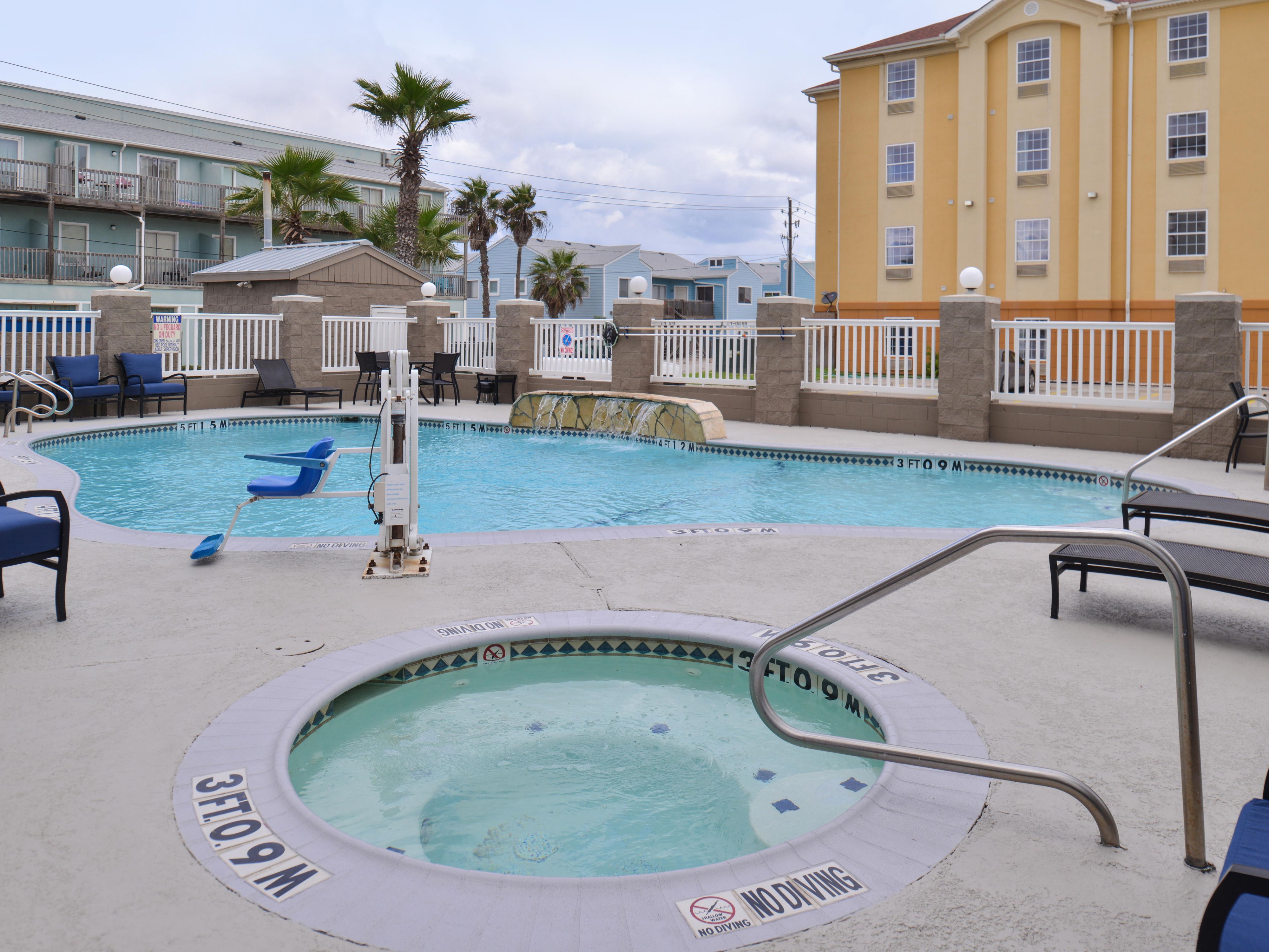 Have a relaxing day in our heated outdoor pool. 