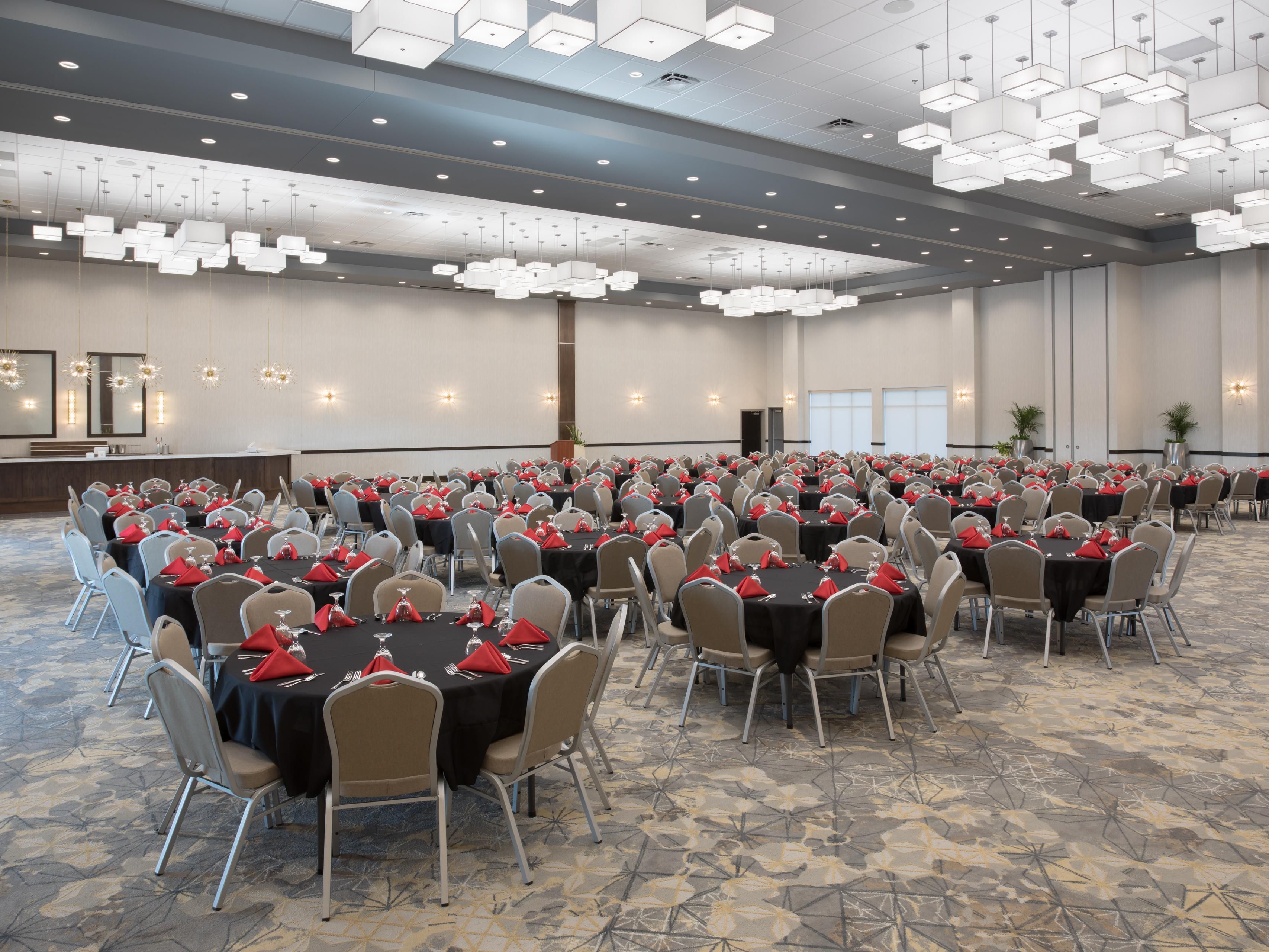We are the perfect place to hold all of your event needs.  With over 7,000 square feet of space, we are able to hold up to 500 guests in our ballroom.  We also feature a great pre event space and a peaceful outdoor seating space with a firepit.  Call today to schedule your wedding, corporate event, dance, etc.  All are welcome!