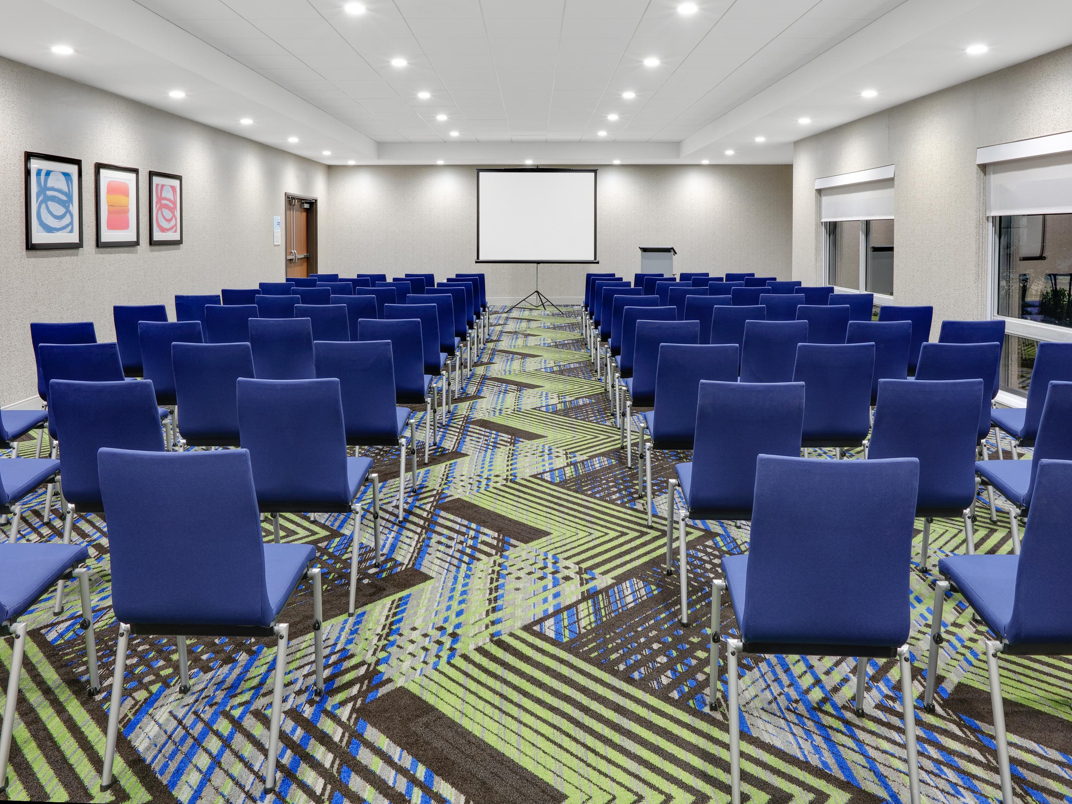 Planning a small meeting?  We have a room 1300 sq ft with unobstructed views.  Various setting styles available.  Call us to discuss.