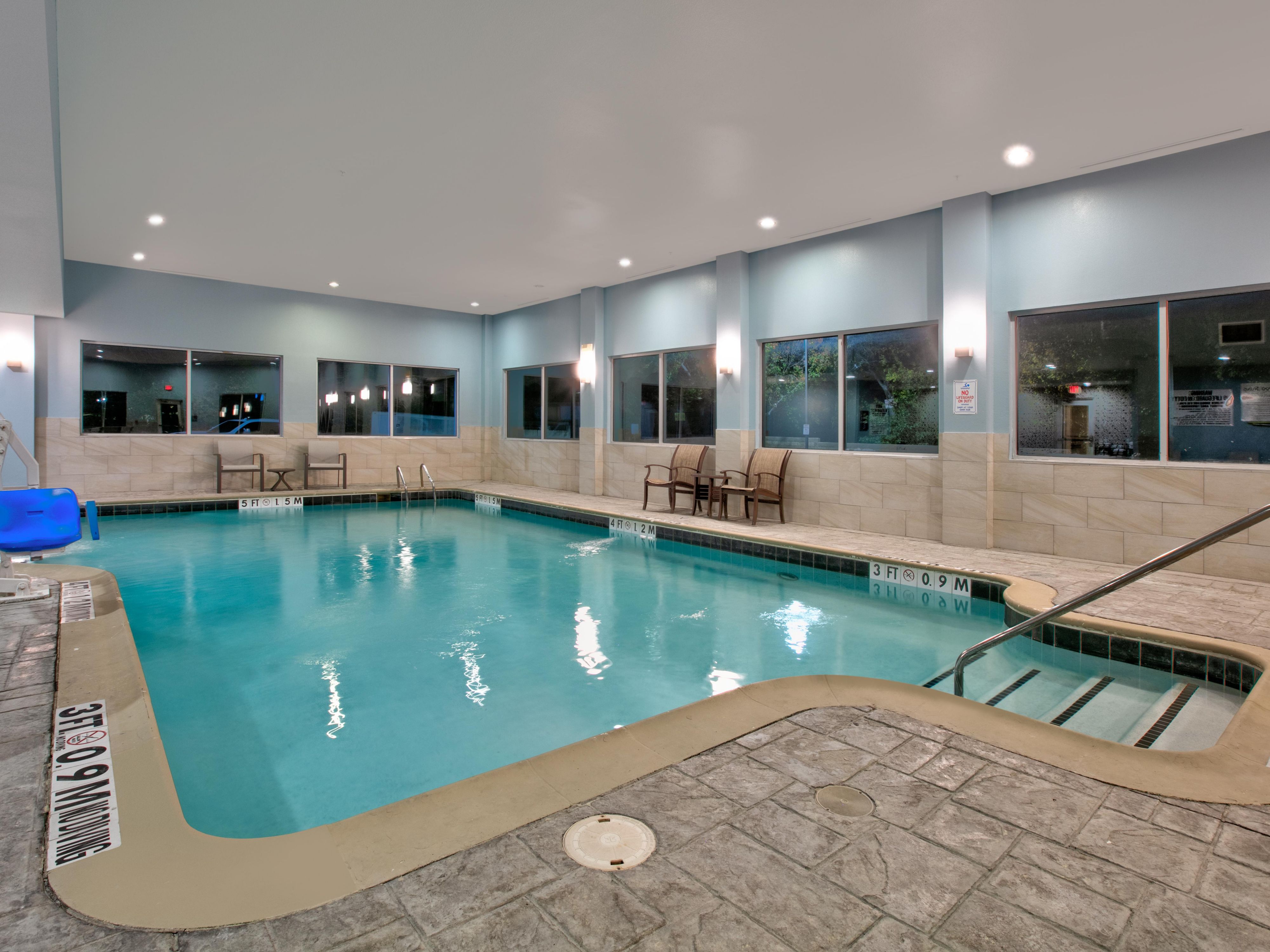 Splash around or swim some laps in our indoor pool