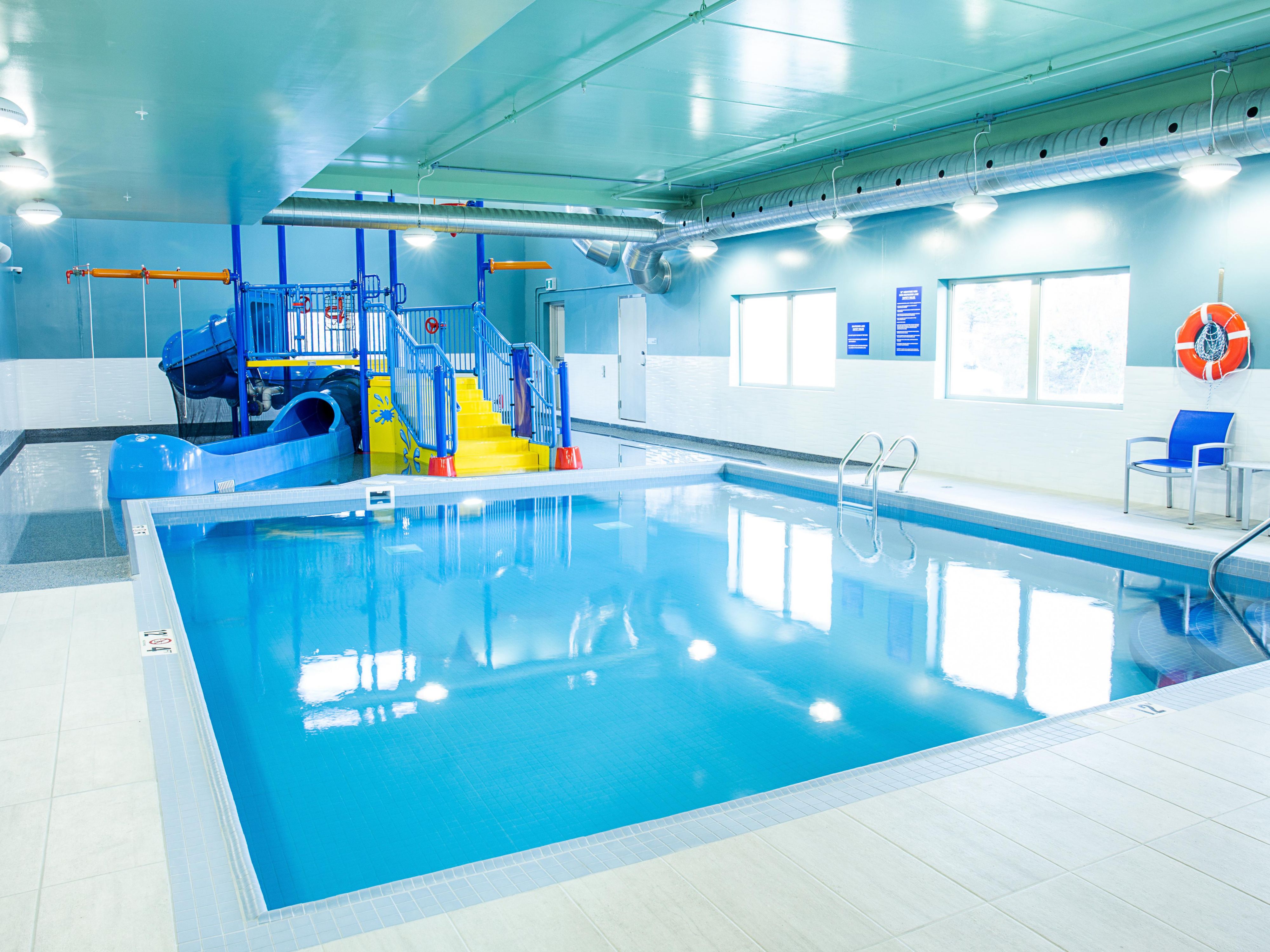 Take a dip in our heated indoor swimming pool or enjoy our interactive splash pad. Fun awaits for your entire family.