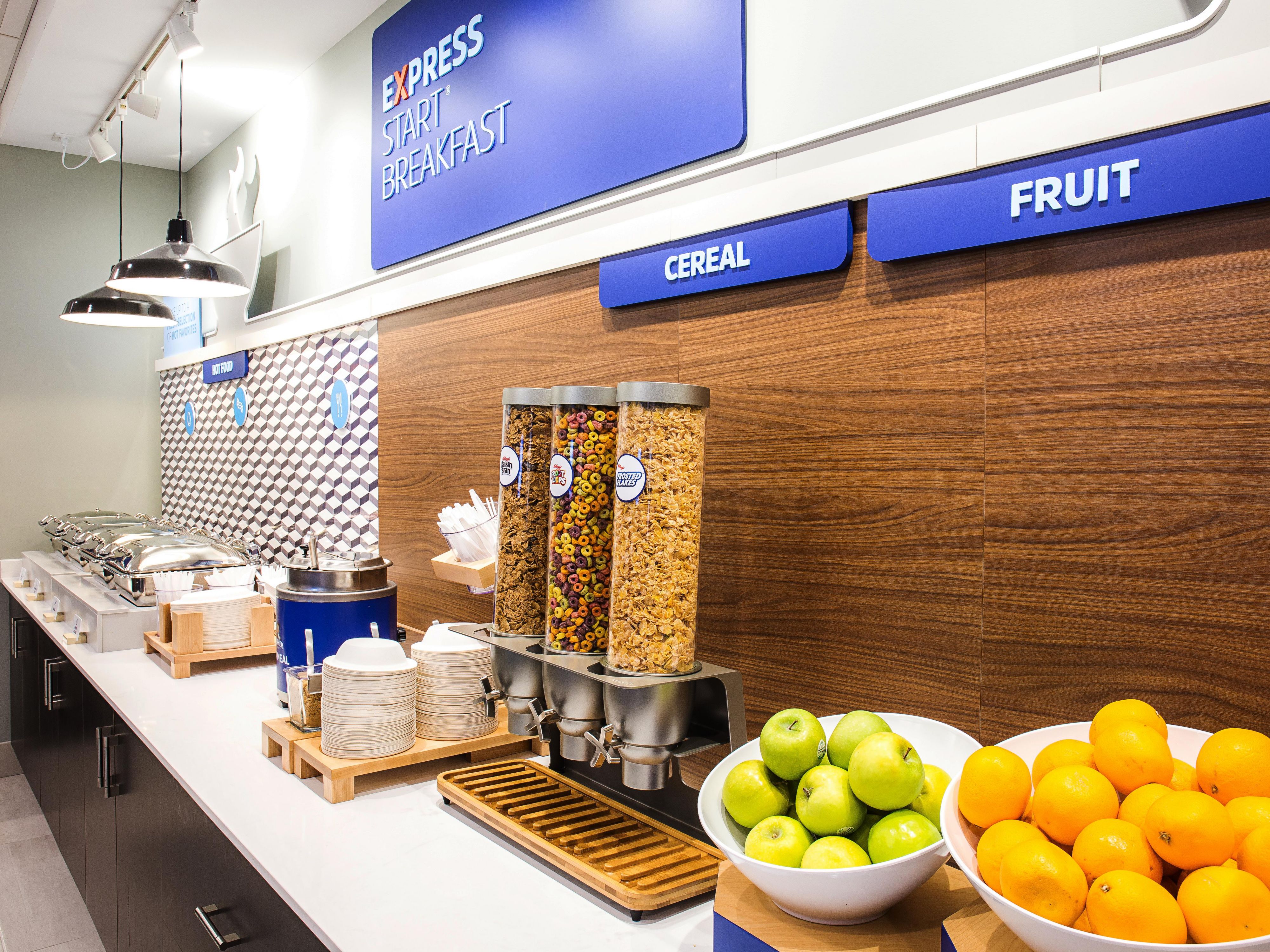 The real breakfast of champions? The kind that’s complimentary and waiting for you every morning. We’ve got a whole buffet full of offerings ready to help kick start your day.