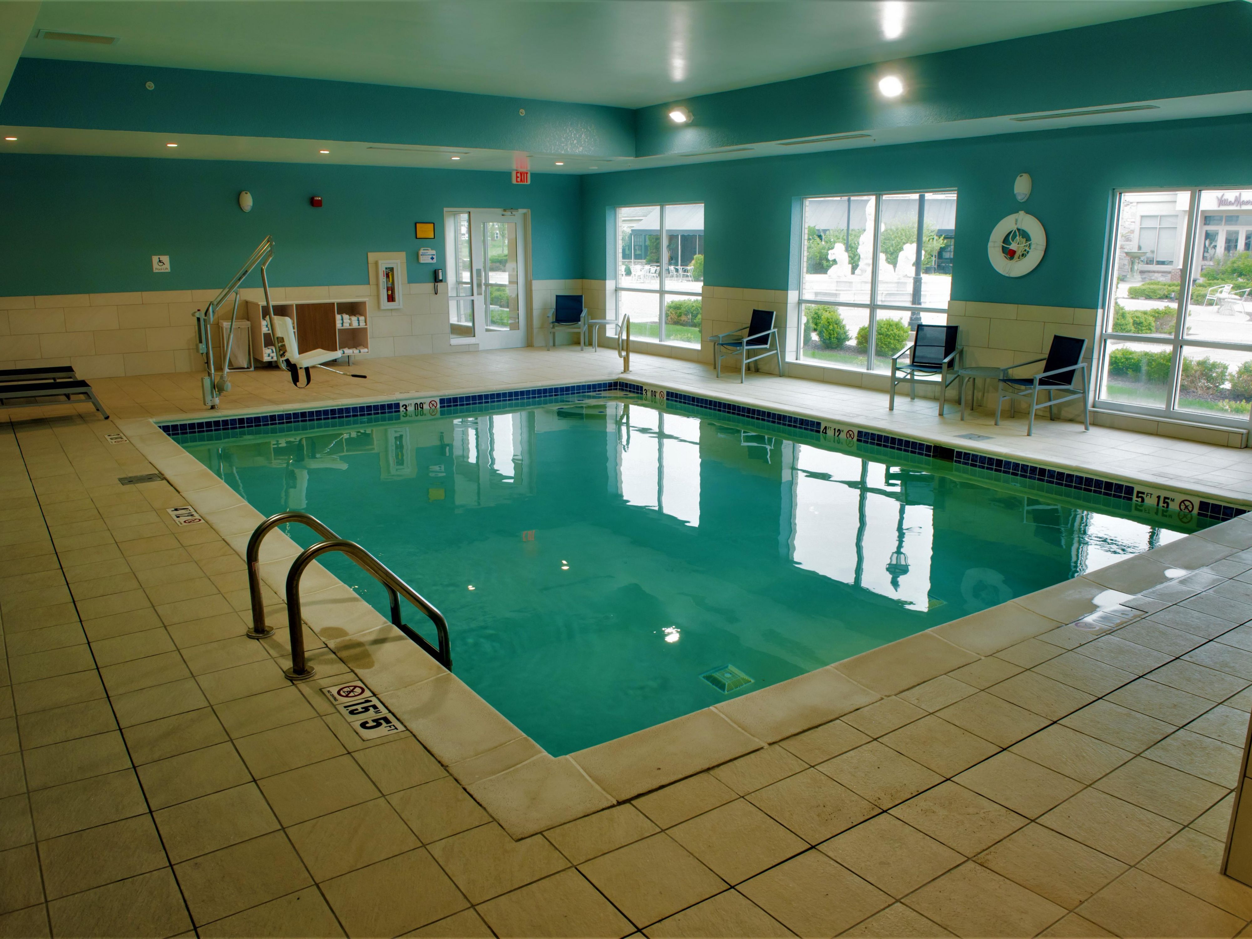 No matter the season, you will enjoy our heated indoor swimming pool.  