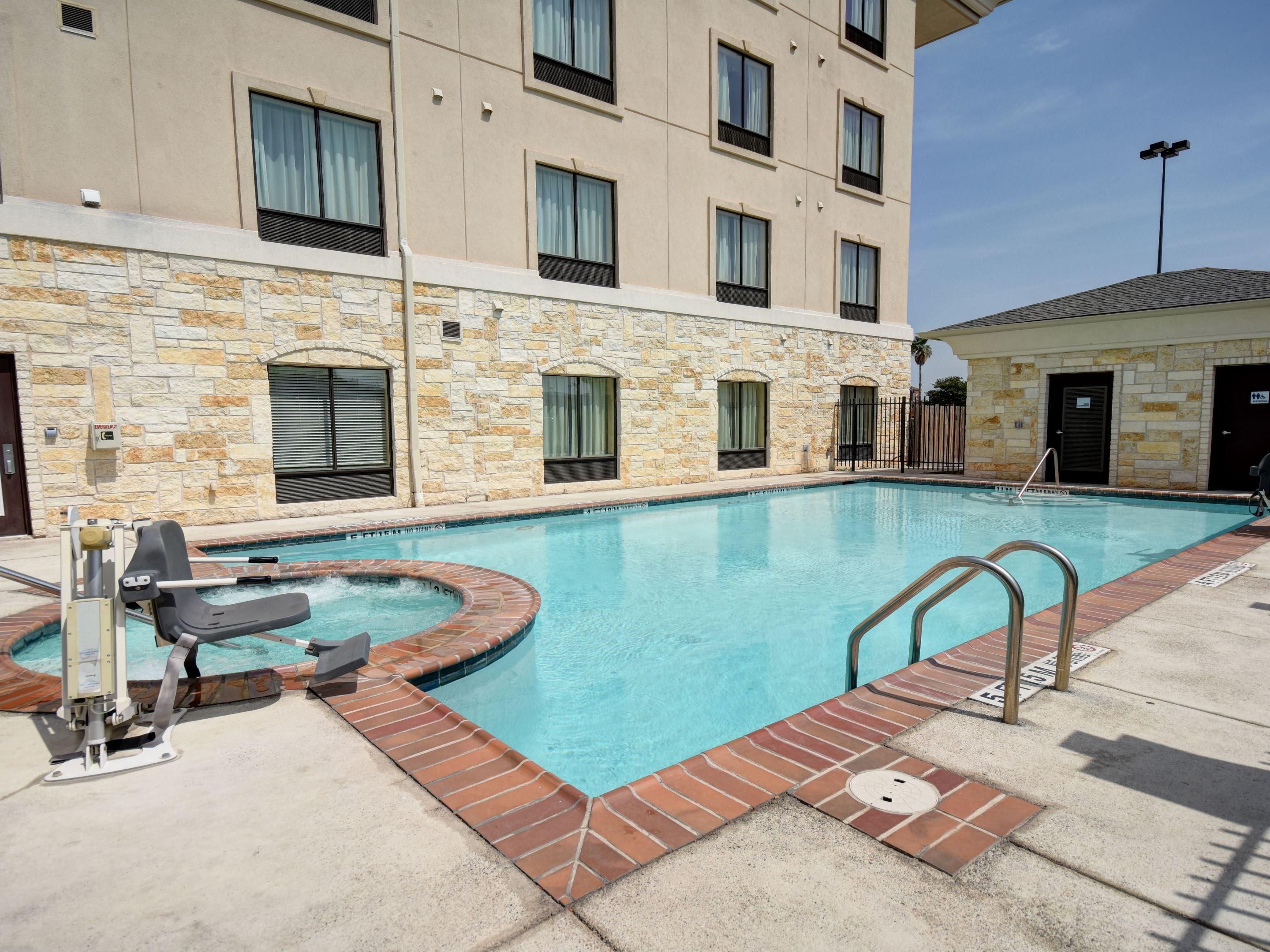 Take a refreshing dip in our outdoor pool.