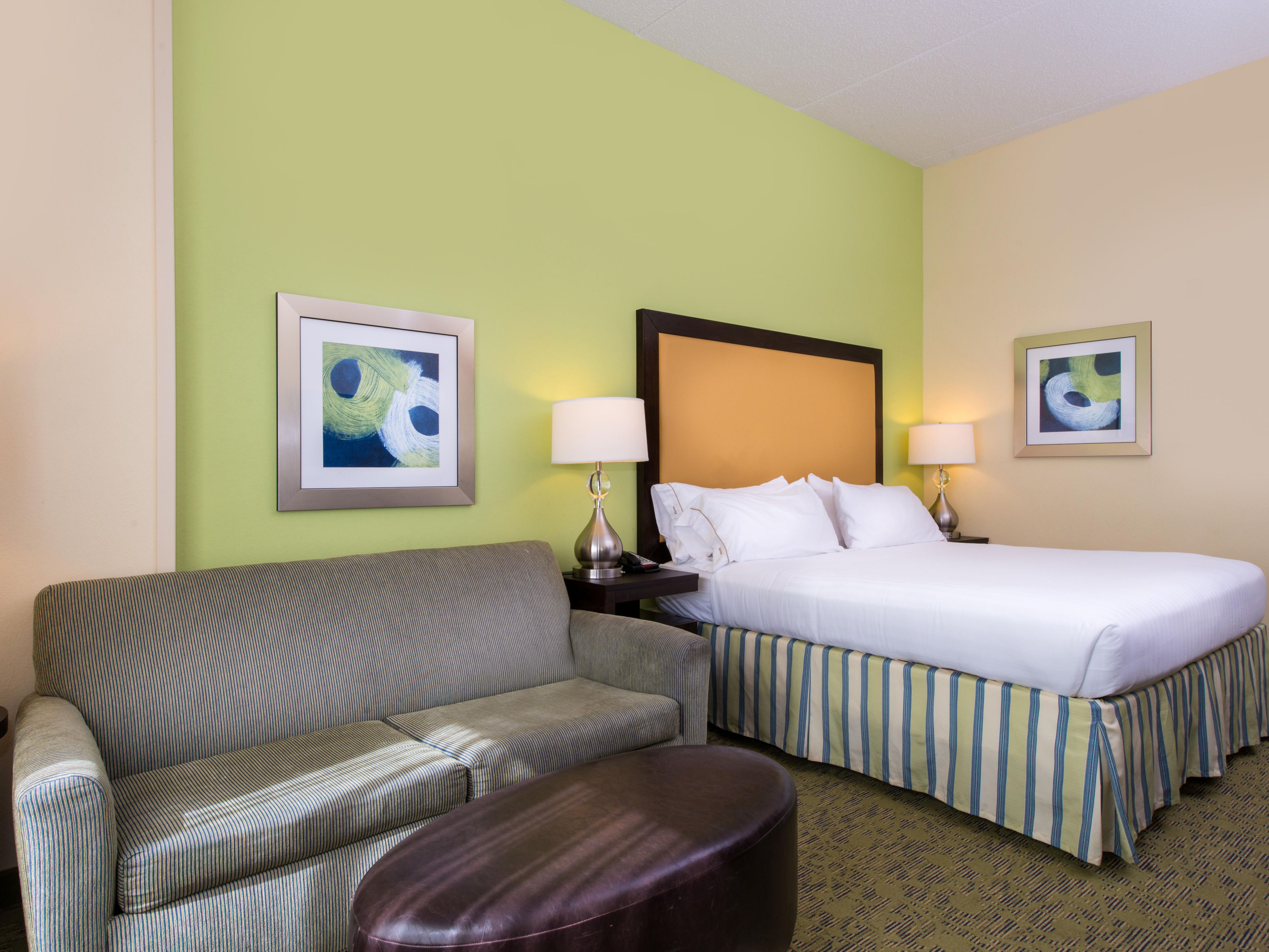 Standard King Room with pull out sofa bed.