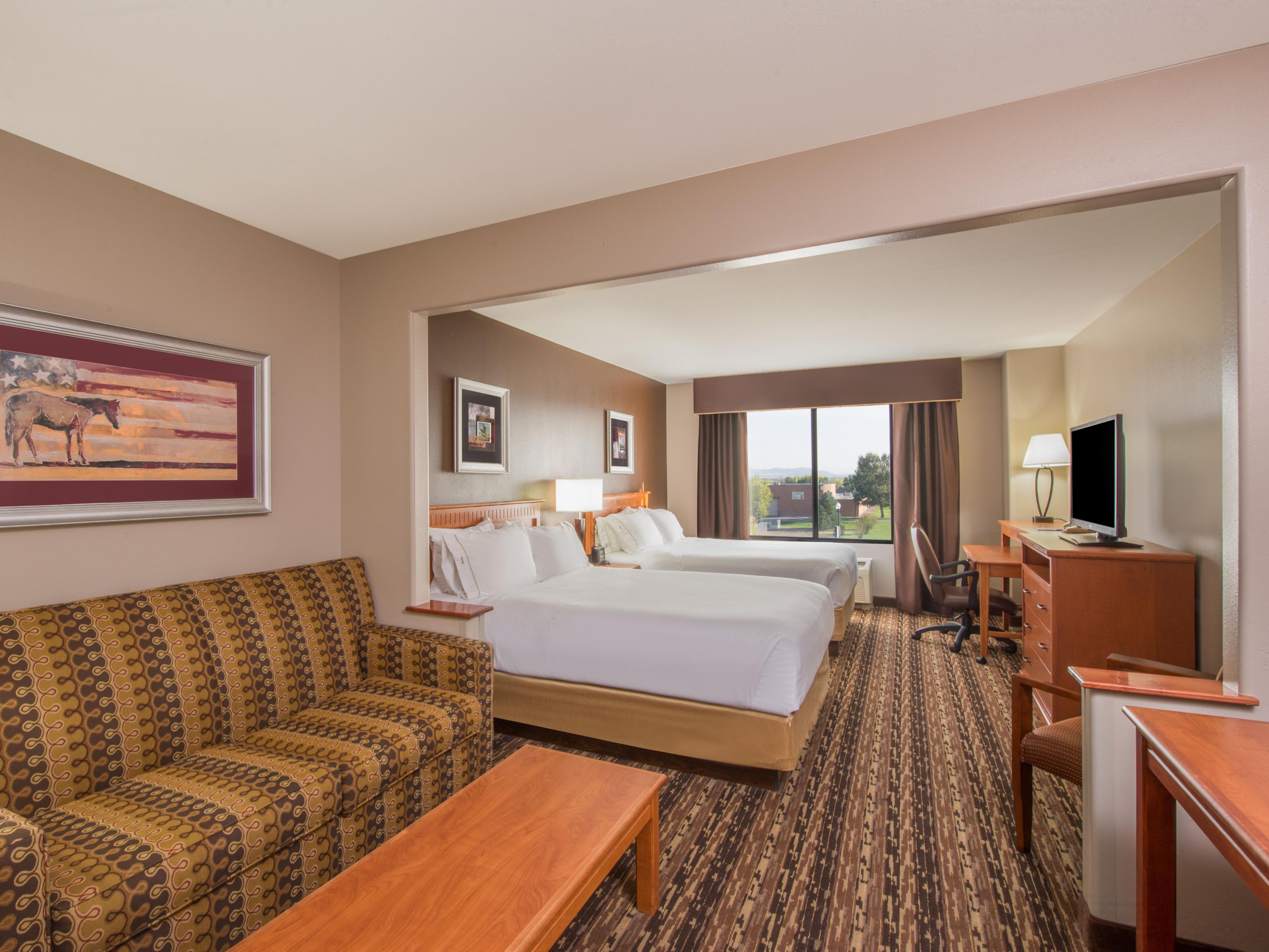 Flat Screen TV Fridge Microwave