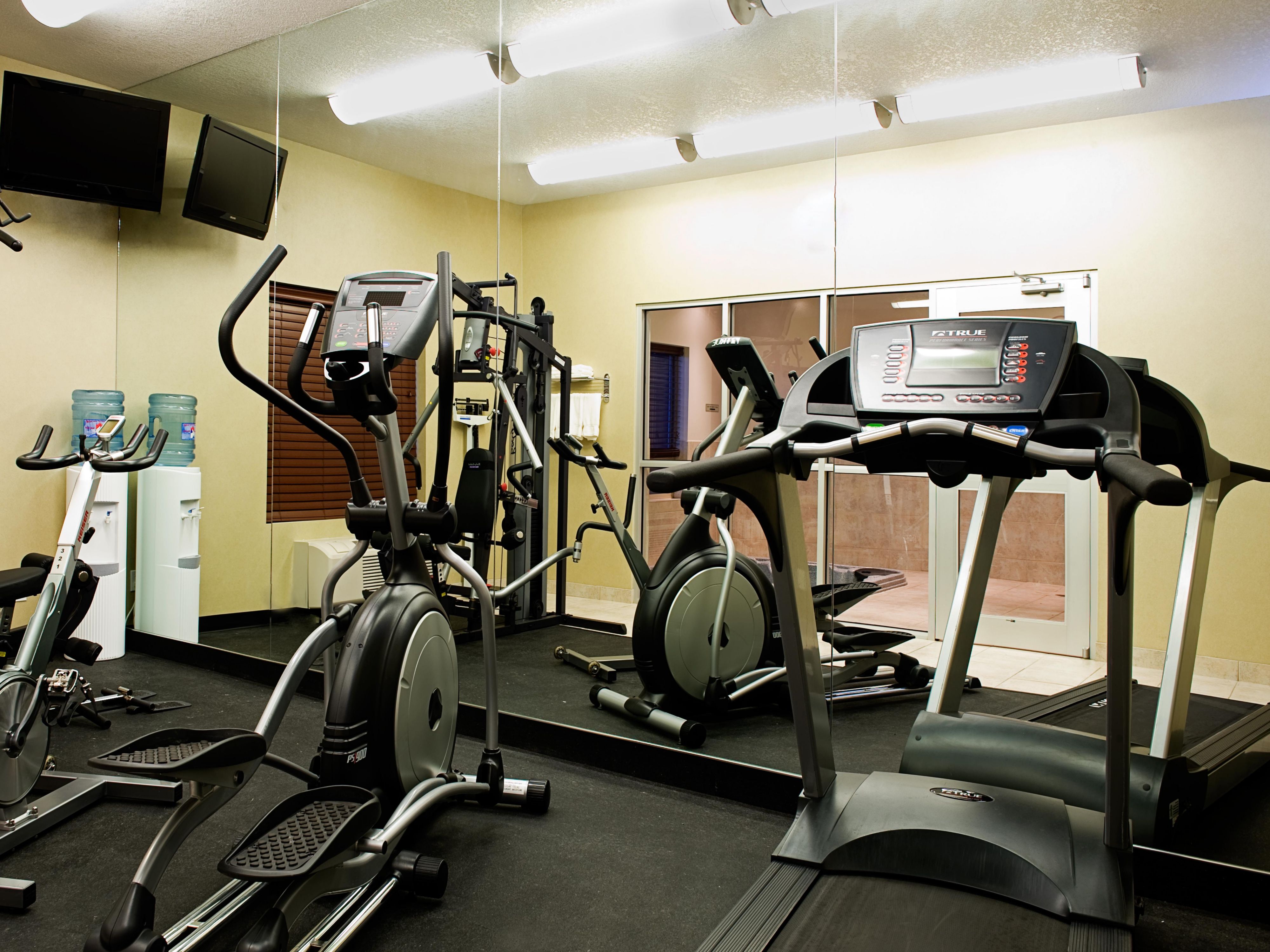 Looking to break a sweat? Come and check out our Fitness Centre. We offer a variety of machines such as Bowflex, treadmill, exercise bike and elliptical, as well as free weights.