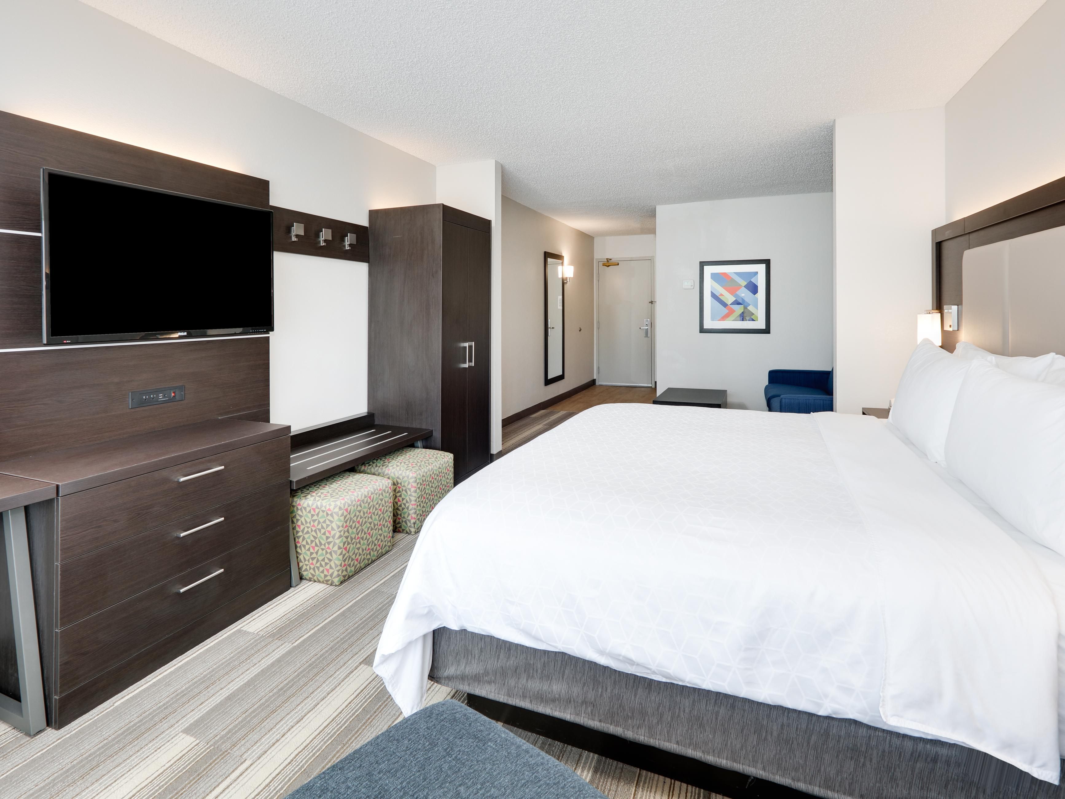 The hotel went through a full renovation in 2019. Guest rooms all include microwaves, refrigerators, personal safes, hairdryers, irons/boards, and Keurig coffee makers. Each guest room includes a new mattress set and both firm and soft pillows so you can sleep comfortably as you would in your own home.