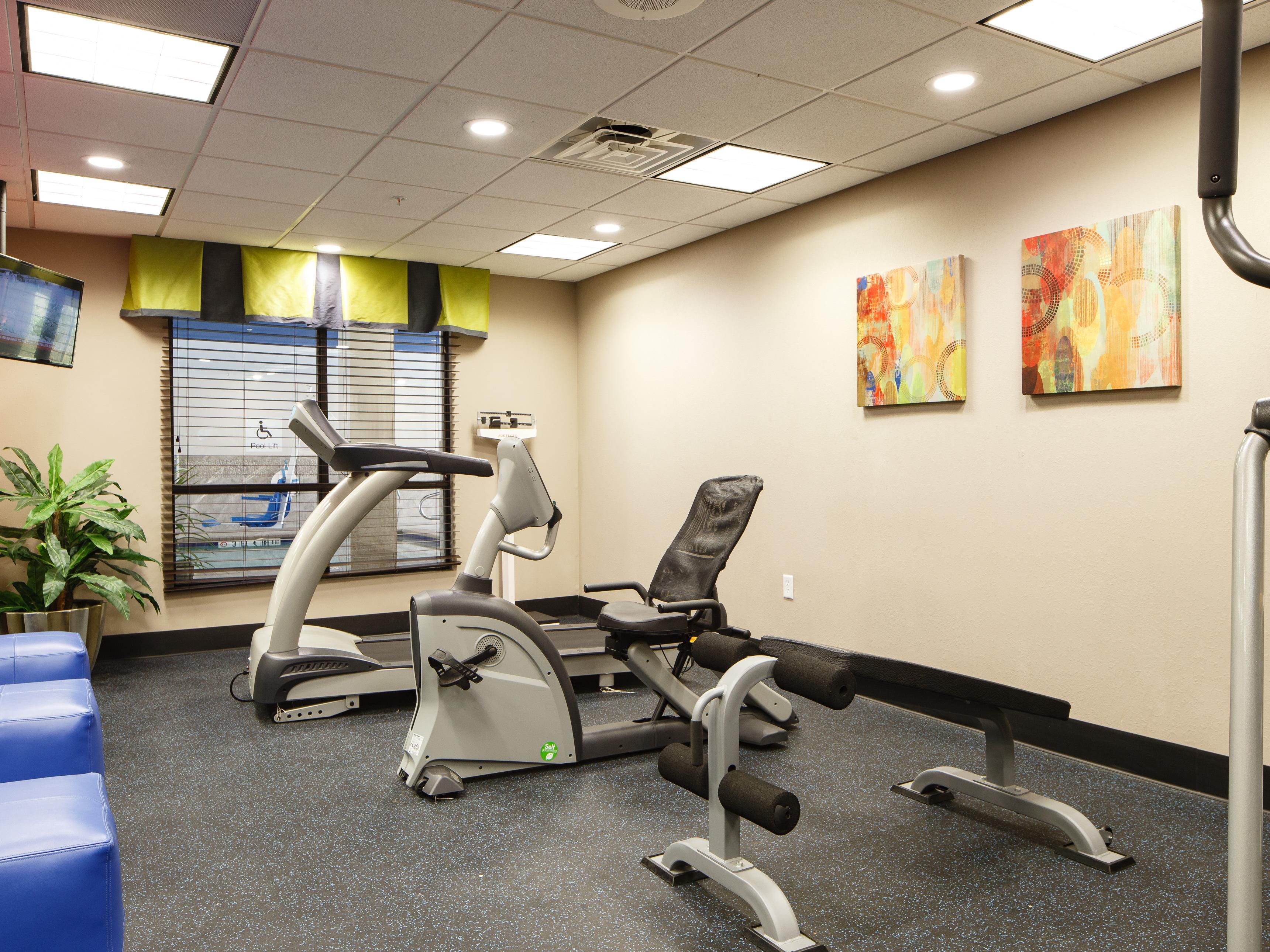 Our overnight guests can take advantage of our 24 Hour Fitness Center complete with free weights,  tandem bikes, elliptical and treadmills.