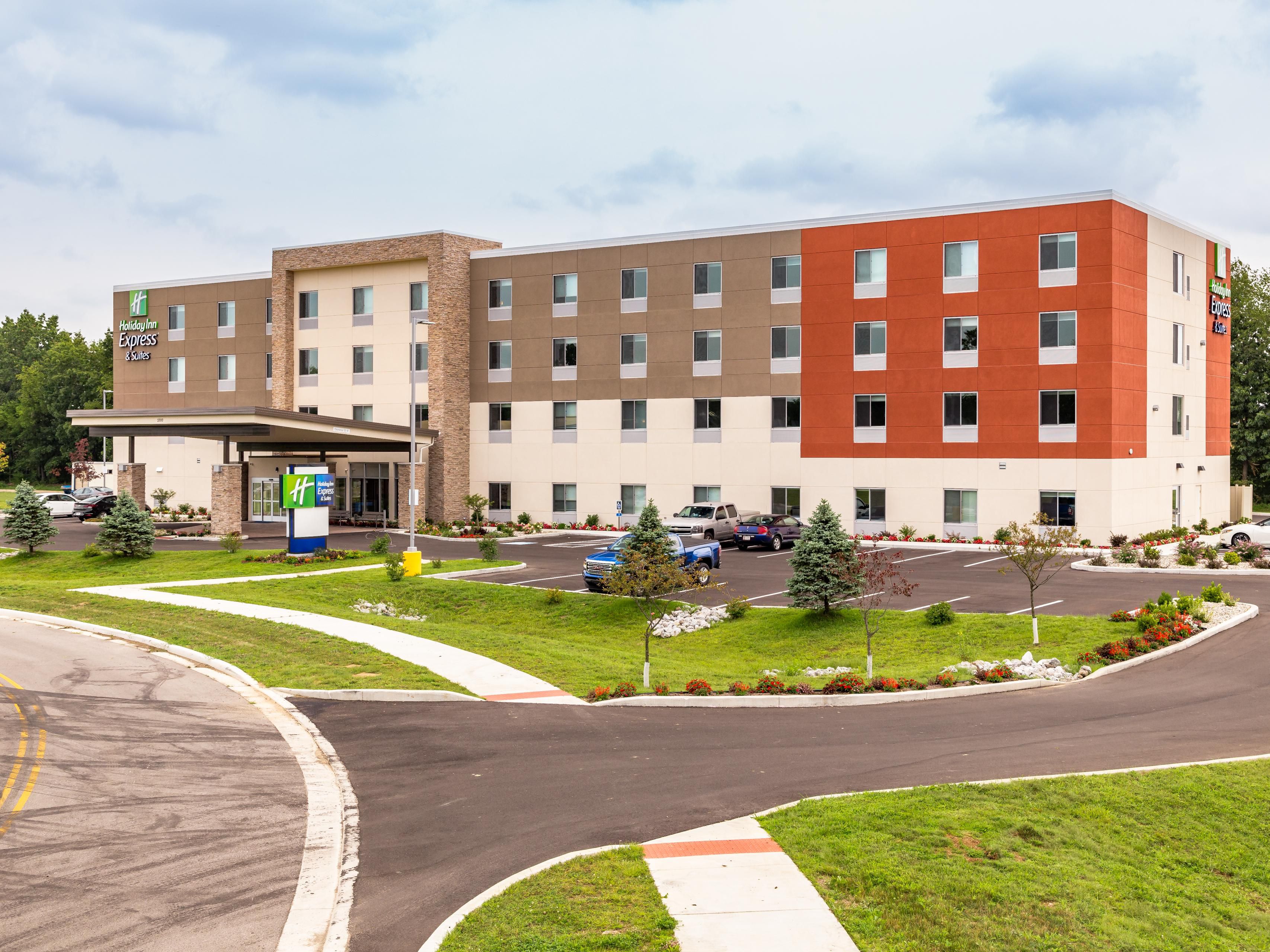 Holiday Inn Express & Suites located off exit 92 I80/I90 toll road