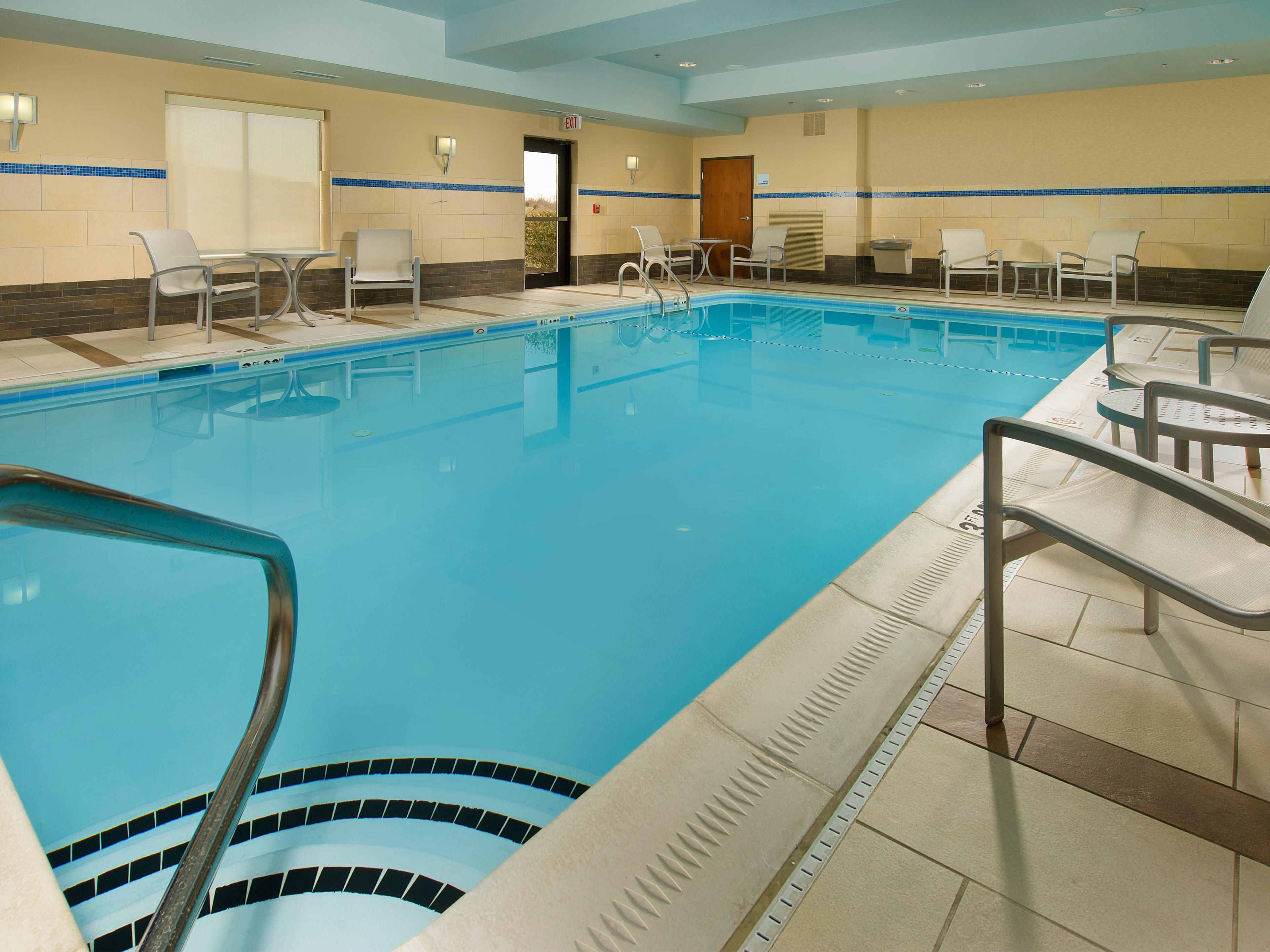 Our Indoor Saltwater Pool is available from 10am-10pm each day.