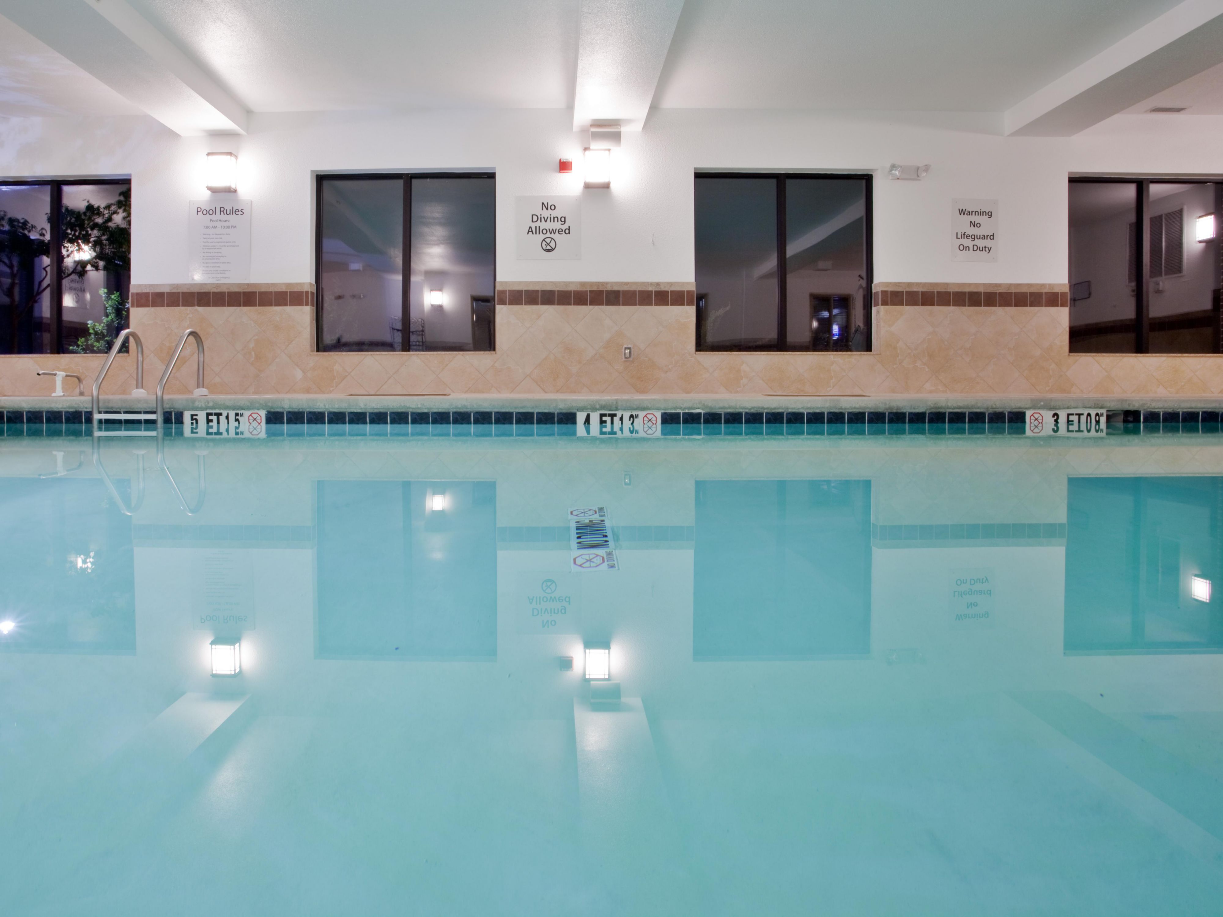 Swim away your worries in our inviting indoor pool!