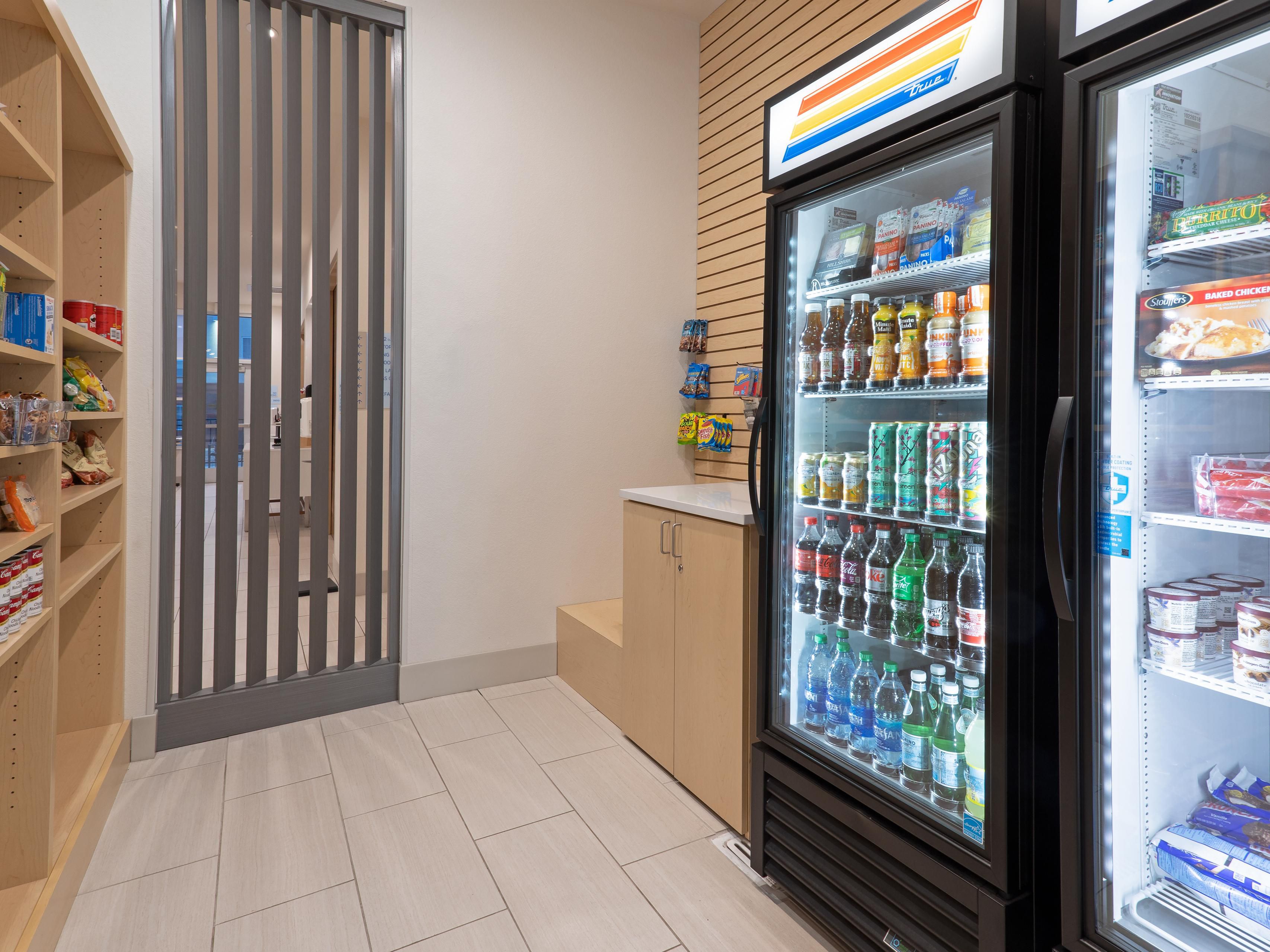 Working hard? Take a break and enjoy a snack or beverage from our convenient pantry, located on the lobby level close to the front desk.