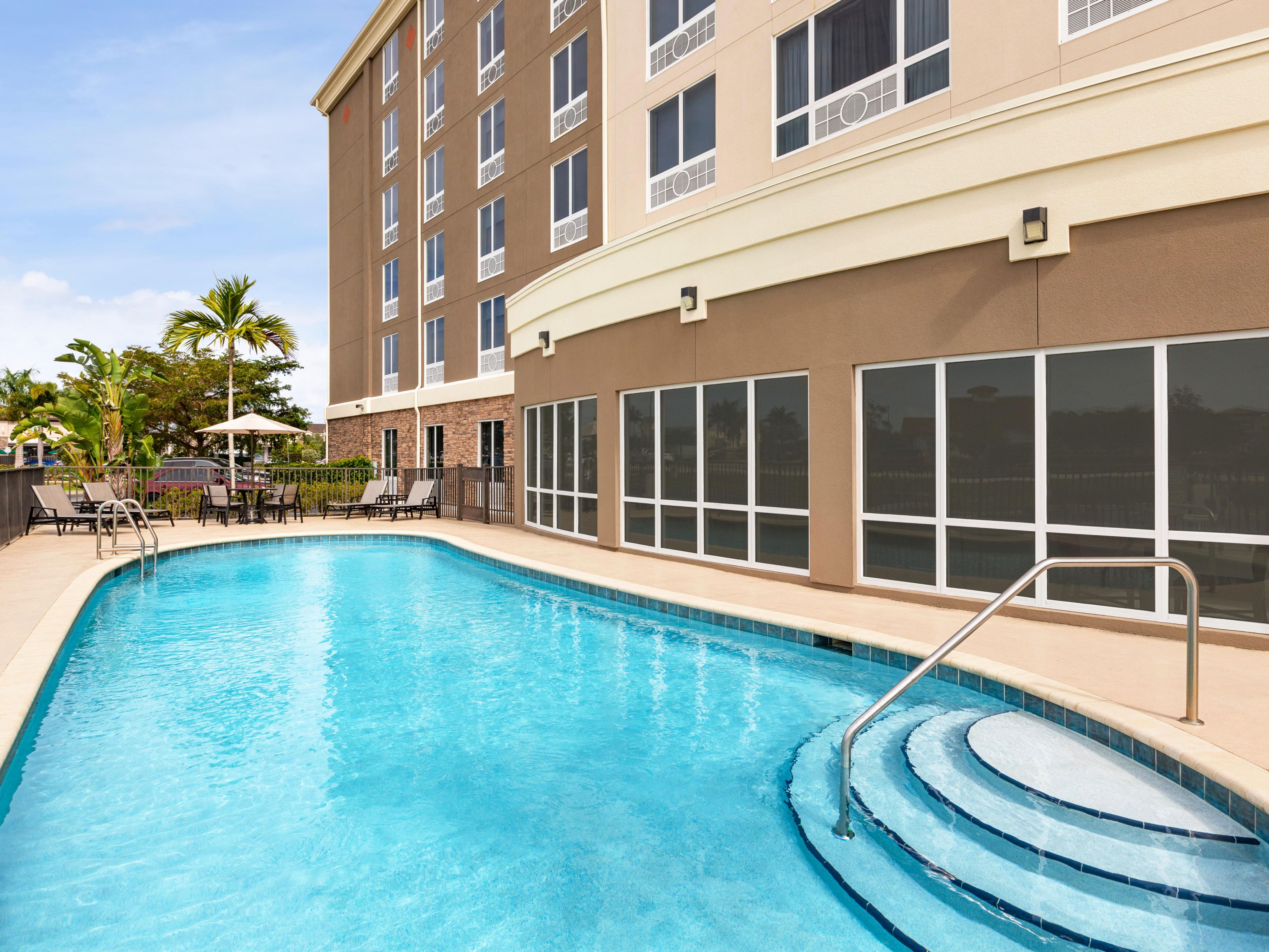 Take a refreshing dip in our heated outdoor swimming pool in sunny Southwest Florida. The pool is open daily from 7 a.m. - 8 p.m.